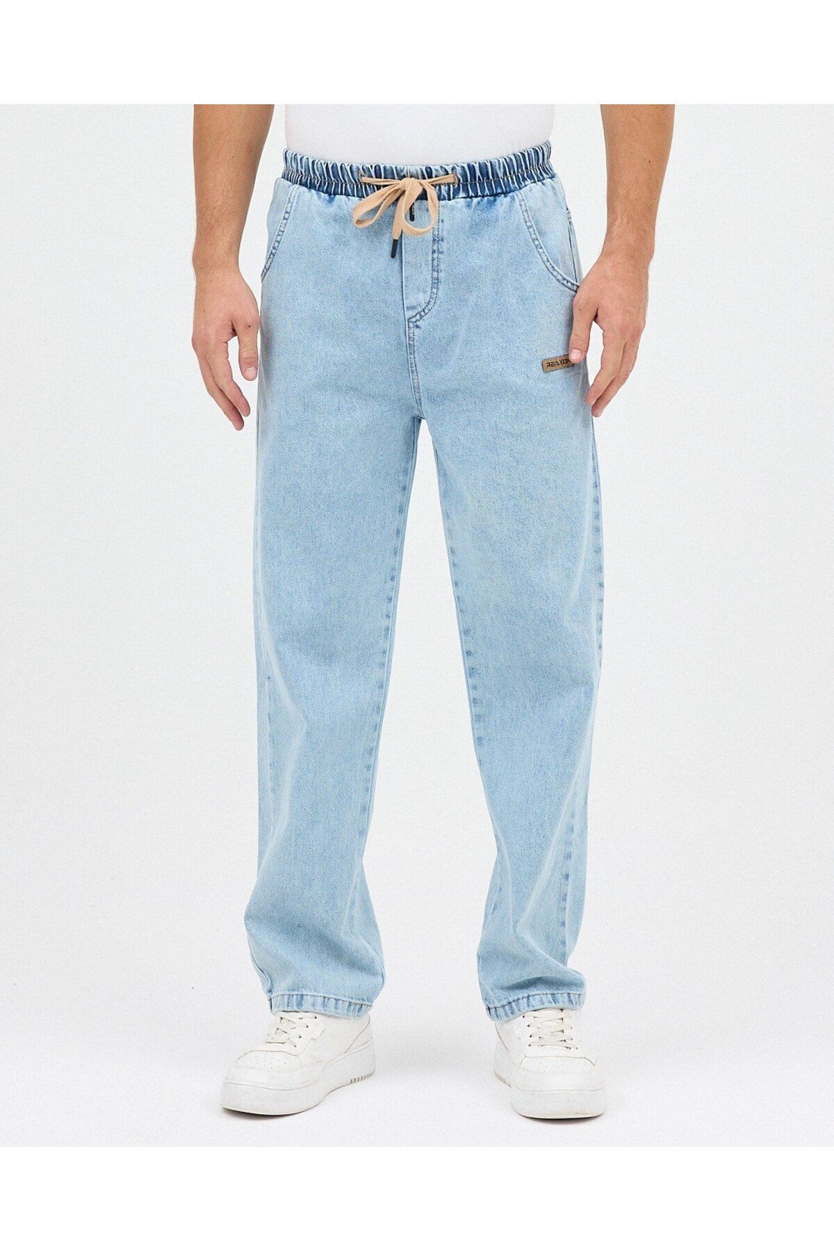 SALAŞ BAGGY JEAN PANTOLON (BUZ MAVİSİ)