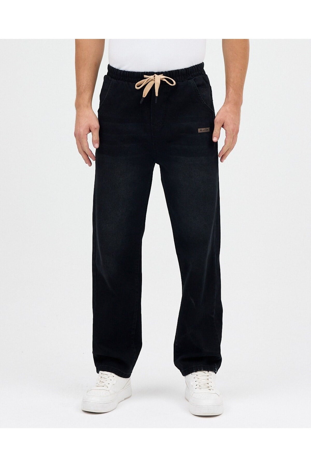 SALAŞ BAGGY JEAN PANTOLON (SİYAH)
