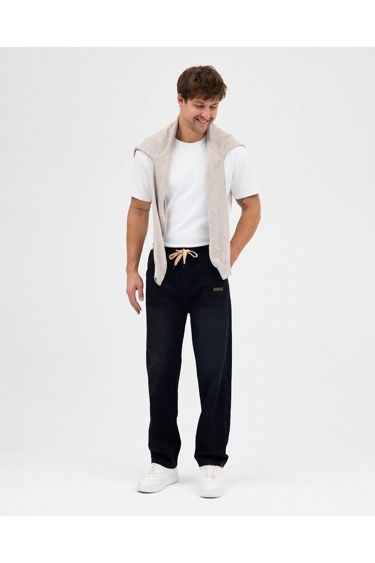 SALAŞ BAGGY JEAN PANTOLON (SİYAH)
