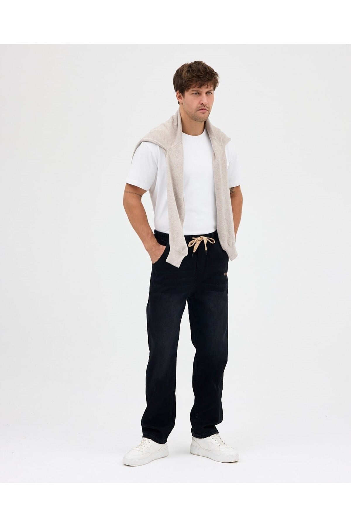 SALAŞ BAGGY JEAN PANTOLON (SİYAH)