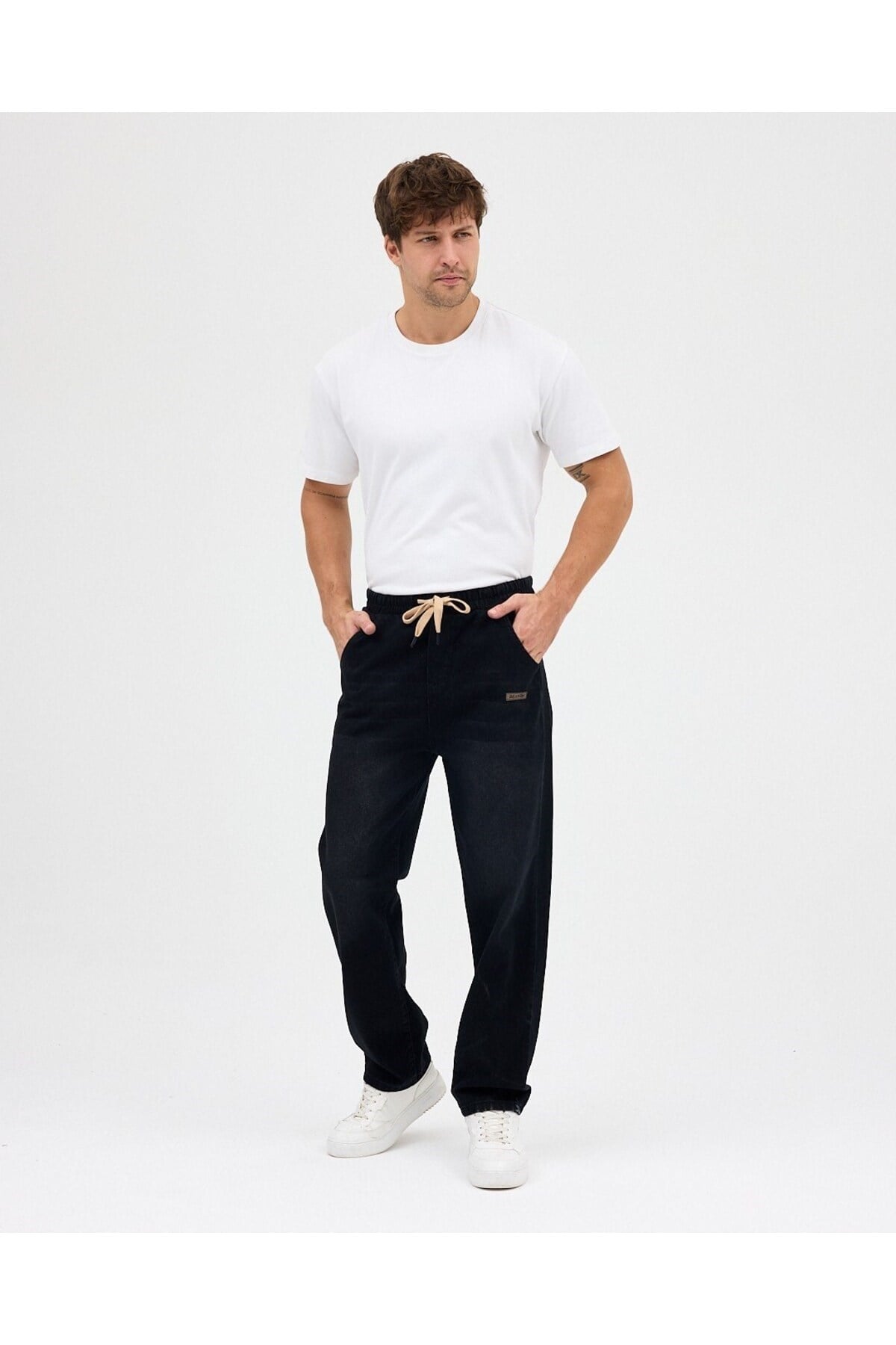 SALAŞ BAGGY JEAN PANTOLON (SİYAH)