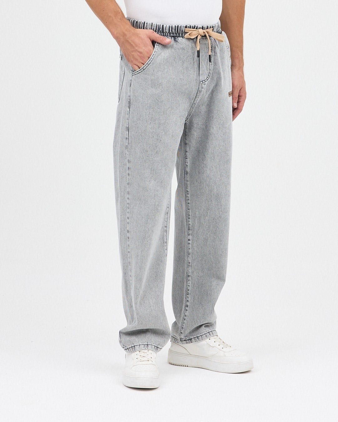 SALAŞ KESİM BAGGY JEAN PANTOLON (GRİ)