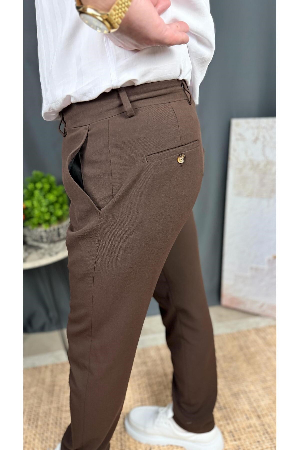 SLİM FİT , KLASİK , LİKRALI KUMAŞ PANTOLON