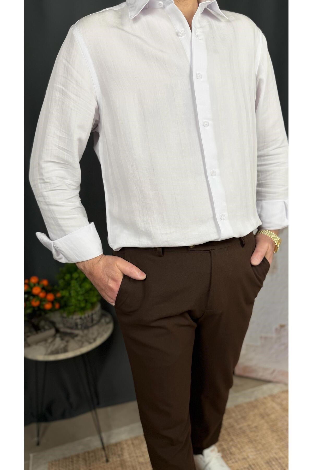 SLİM FİT , KLASİK , LİKRALI KUMAŞ PANTOLON