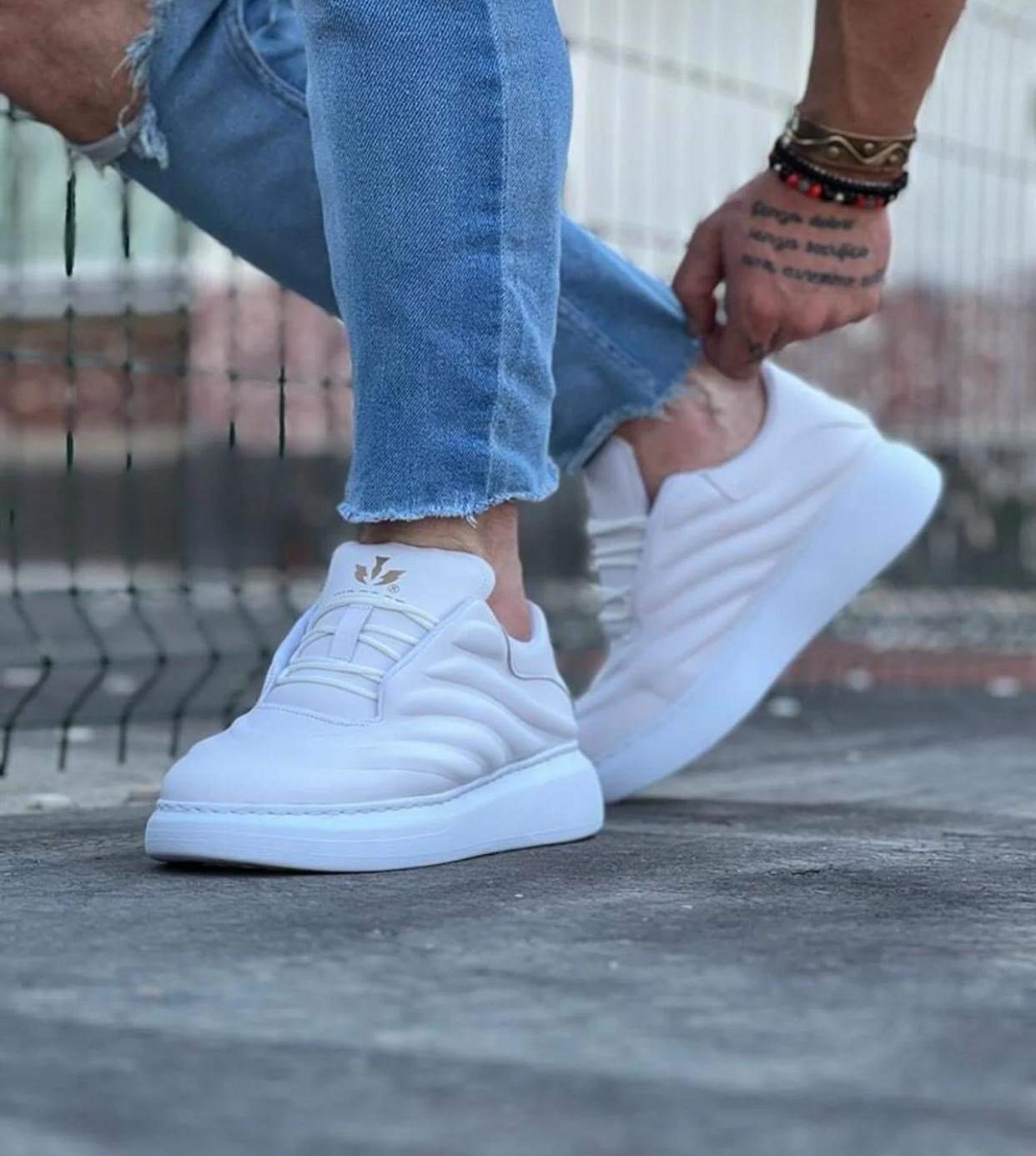 WAGOON WG094 ERKEK CASUAL GÜNLÜK AYAKKABI  (BEYAZ)