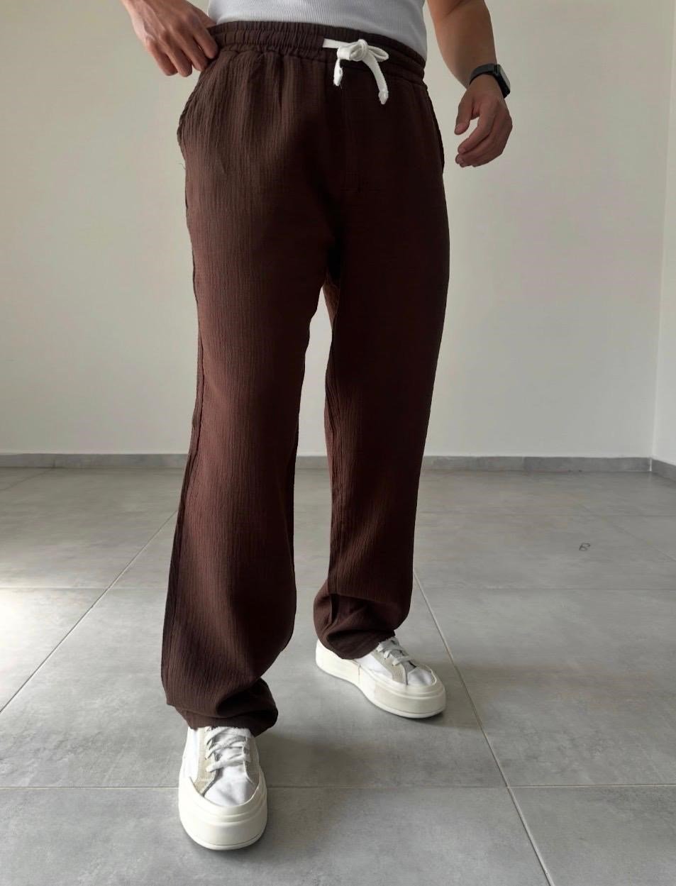 WİLLİAN MÜSLİN KUMAŞ ERKEK JOGGER (KAHVERENGİ)
