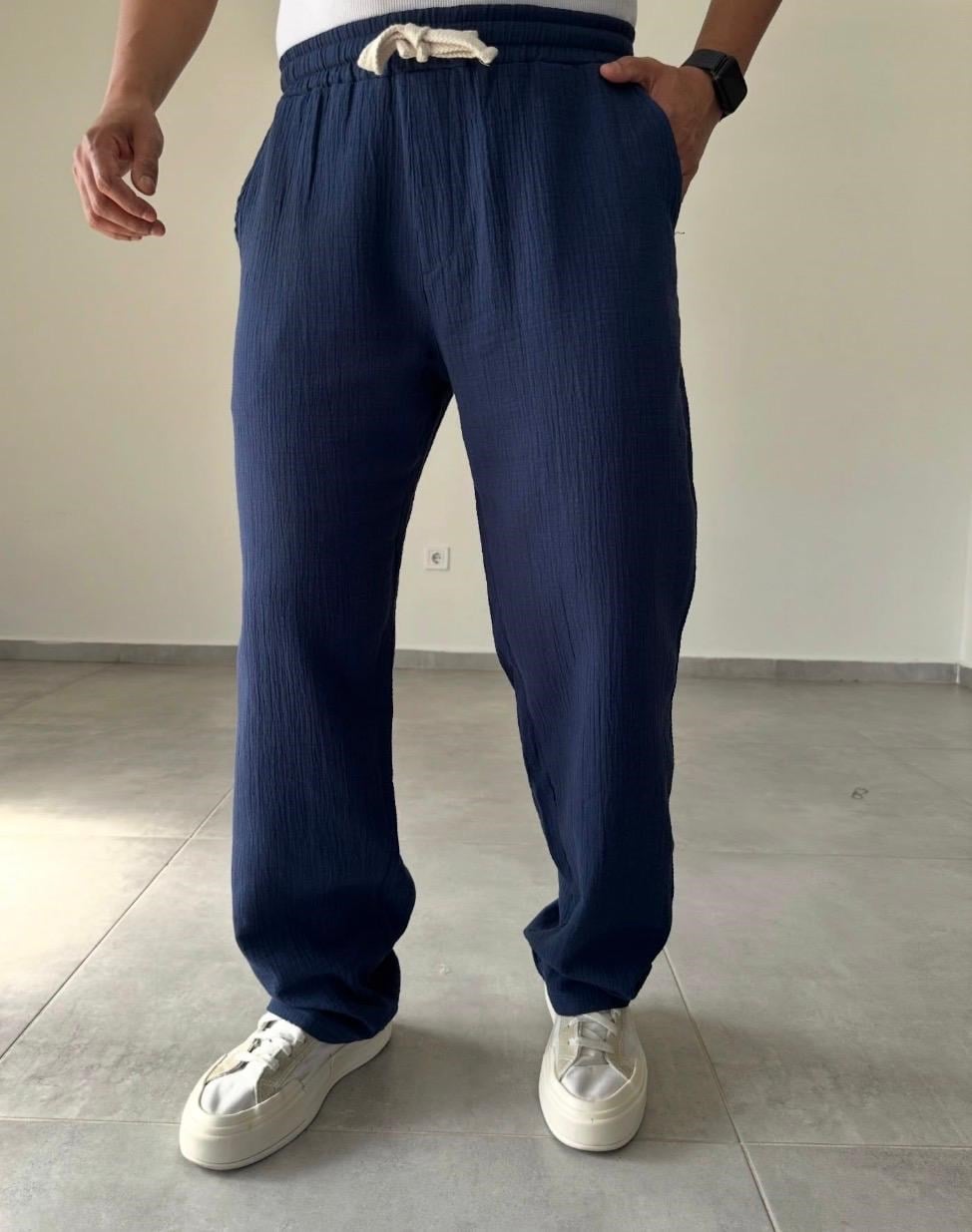 WİLLİAN MÜSLİN KUMAŞ ERKEK JOGGER (MAVİ)