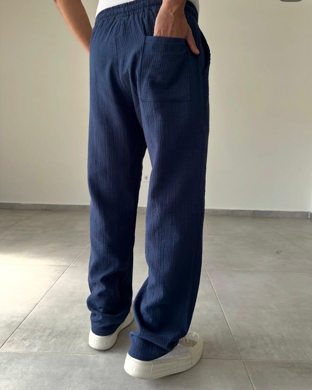 WİLLİAN MÜSLİN KUMAŞ ERKEK JOGGER (MAVİ)
