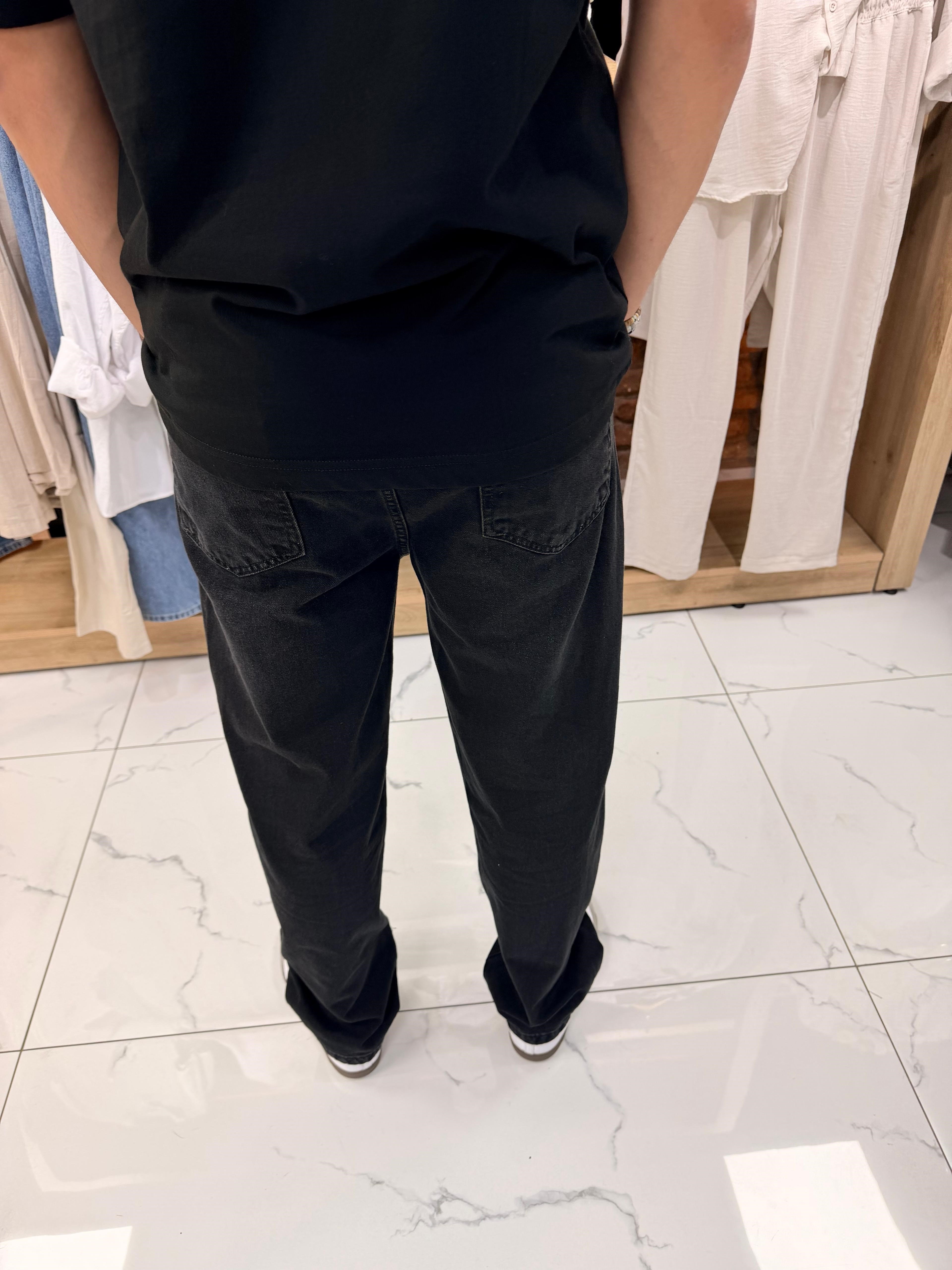 YAN DETAYLI BAGGY KOT PANTOLON 408