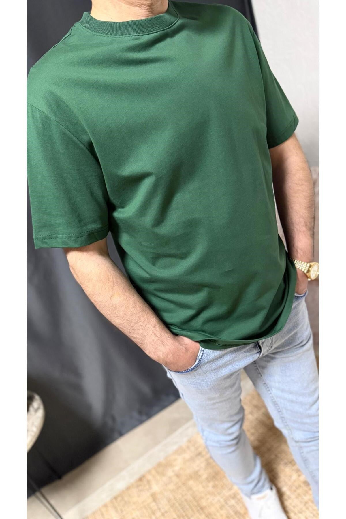YARIM OVERSİZE BASİC TİŞÖRT
