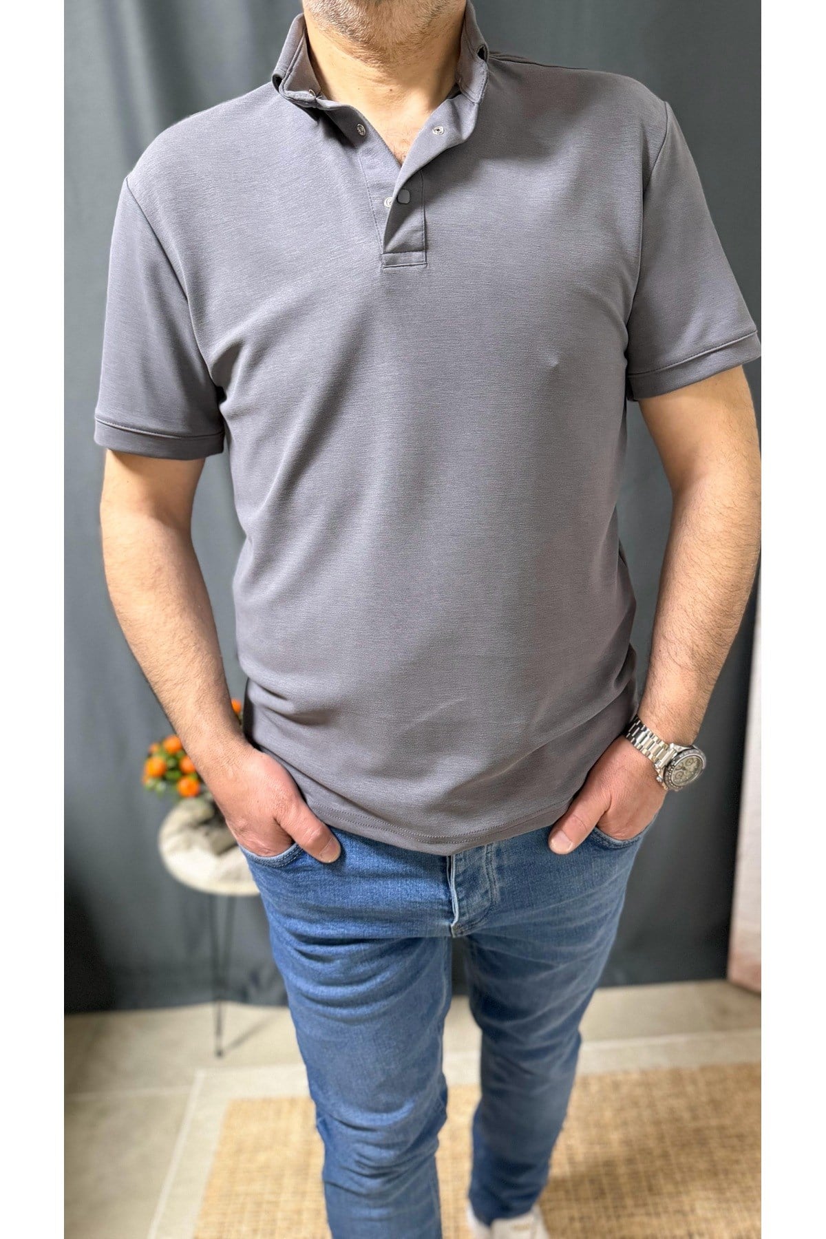 YIKAMALI MODAL KUMAŞ YARIM OVERSİZE TİŞÖRT