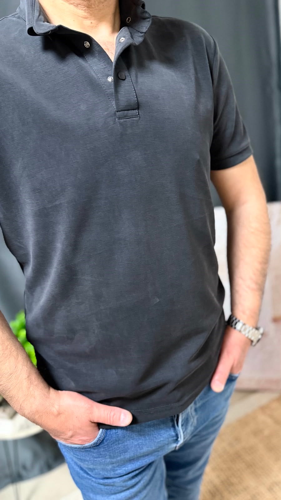 YIKAMALI POLO YAKA TİŞÖRT