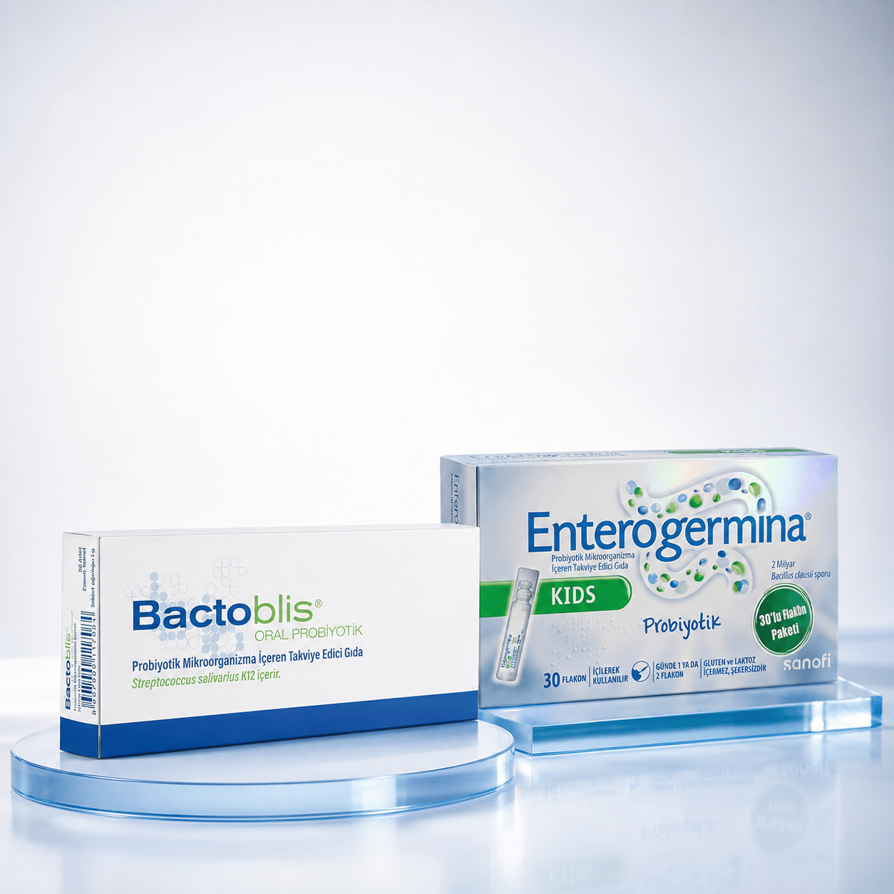 Okula Dönüş Probiyotik Destek Paketi – Bactoblis 30 Tablet + Enterogermina Kids 30 Flakon