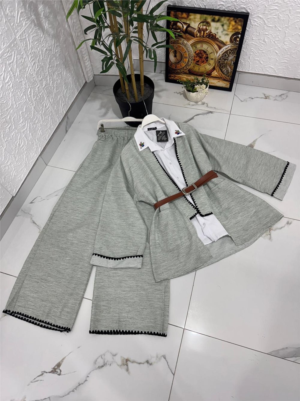 Kod 001 Keten Takım-Yeşil