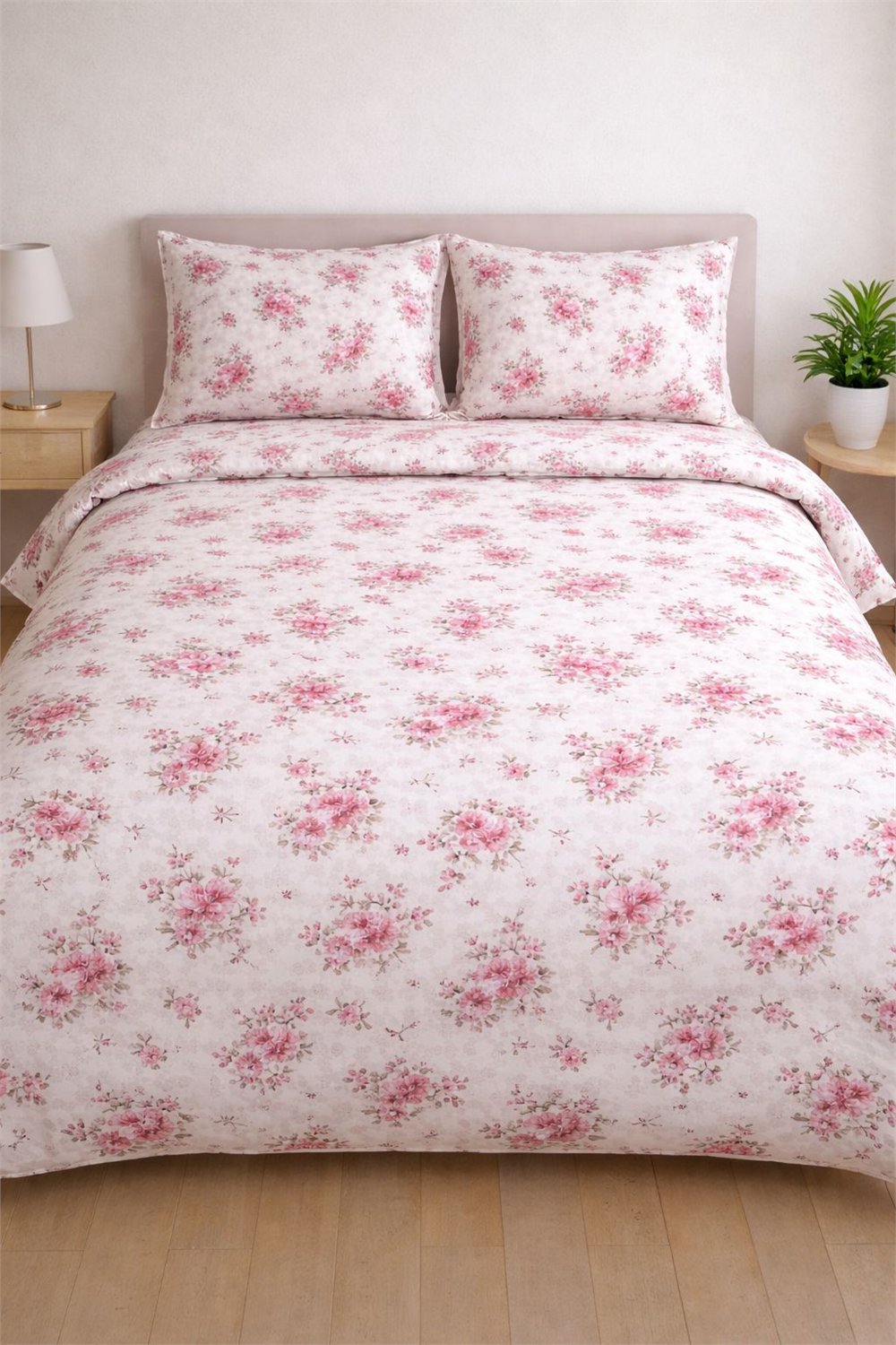 Ranforce / Çift Kişilik Nevresim Takımı Desen1- Pembe