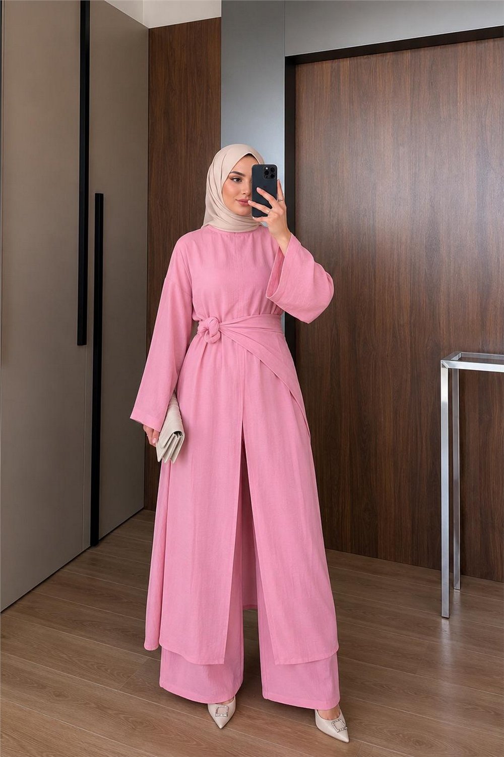 Takım 3 Parça Kumaş Lilium-Pembe