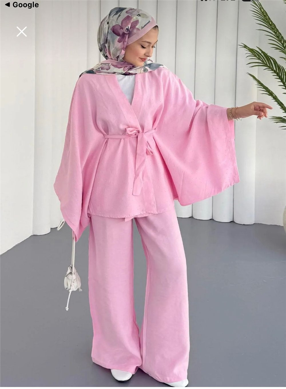 Taşlı Takım Standart Beden-Pembe