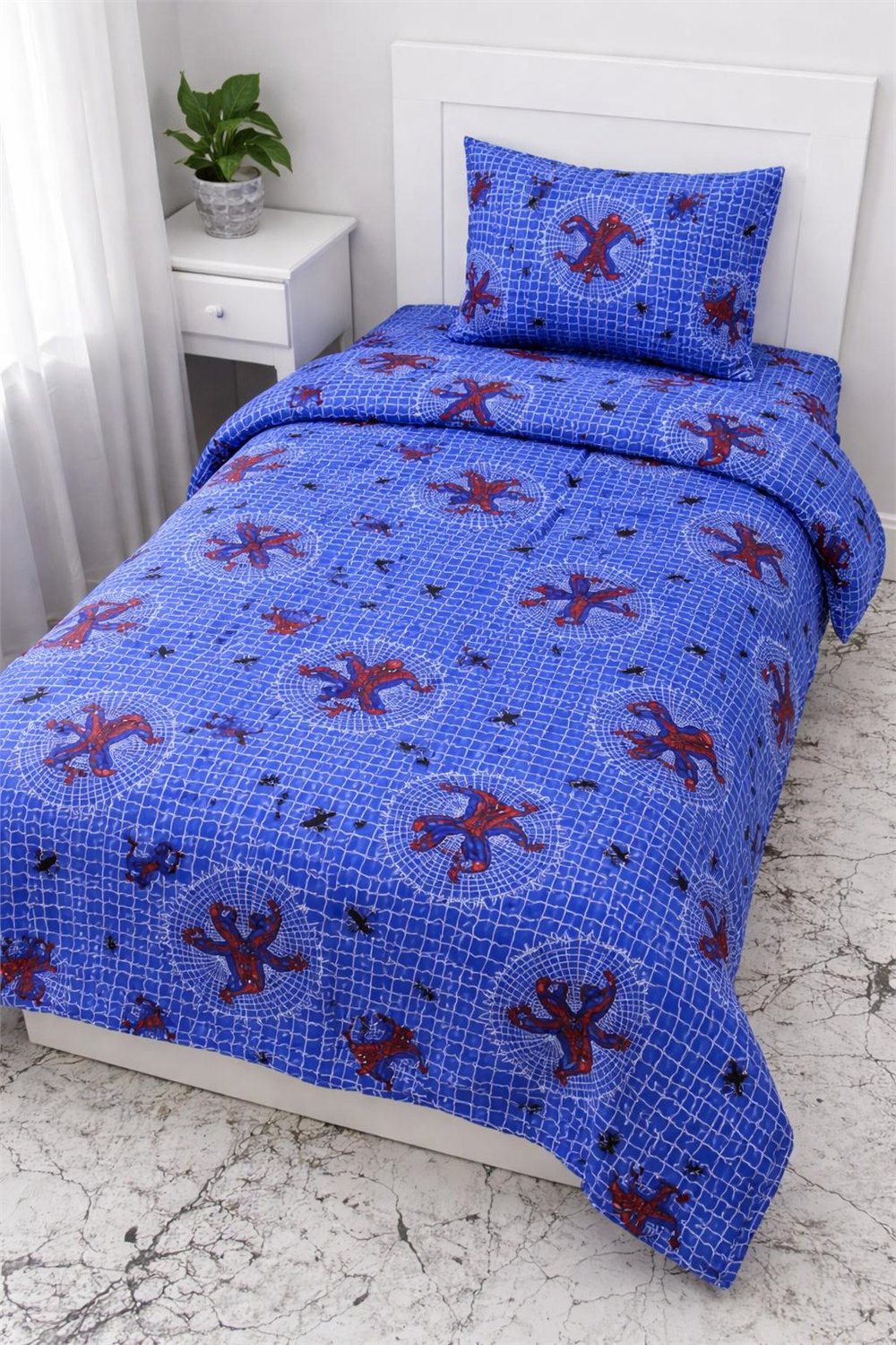 Tek Kişilik Nevresim Takımı-Spiderman