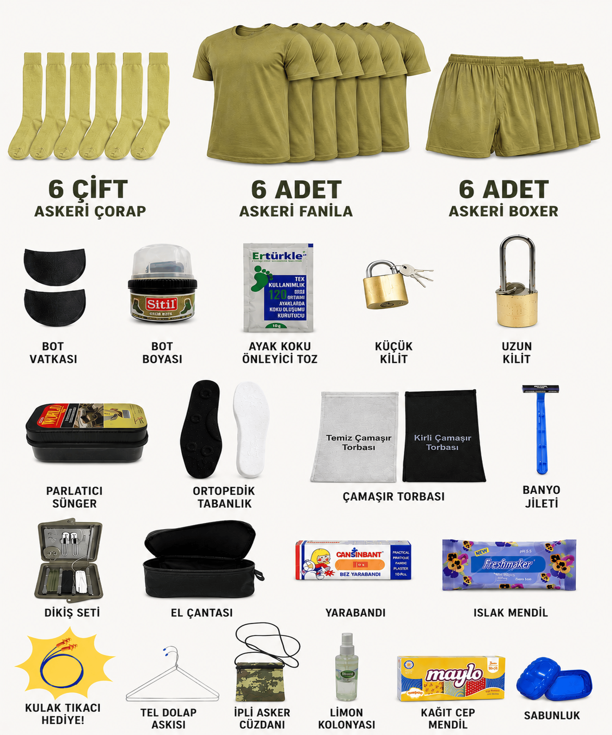 6'lı Temel Uygun Paket (39 PARÇA)