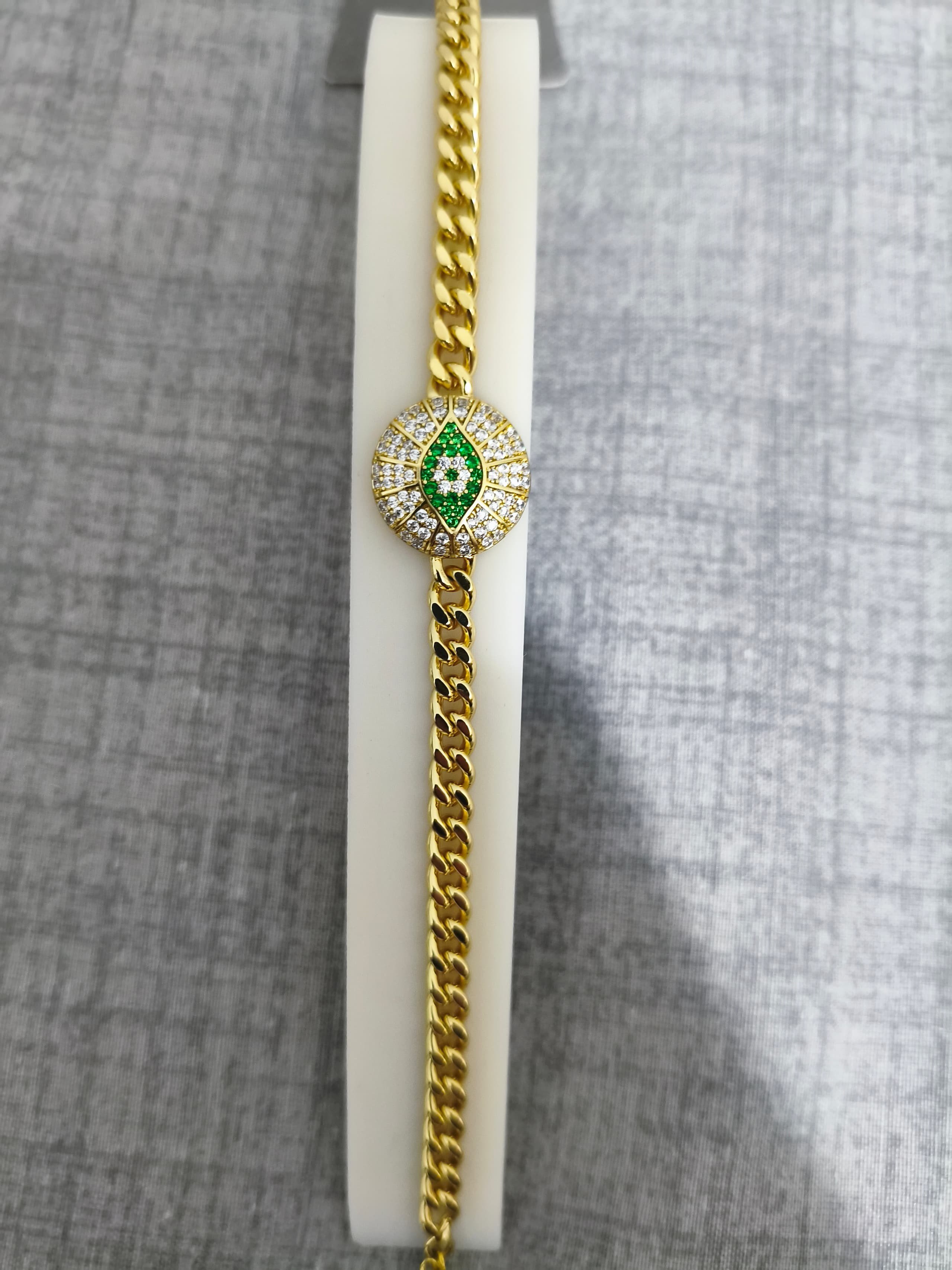 14 ayar altın kaplama çelik bileklik ( 24 cm)