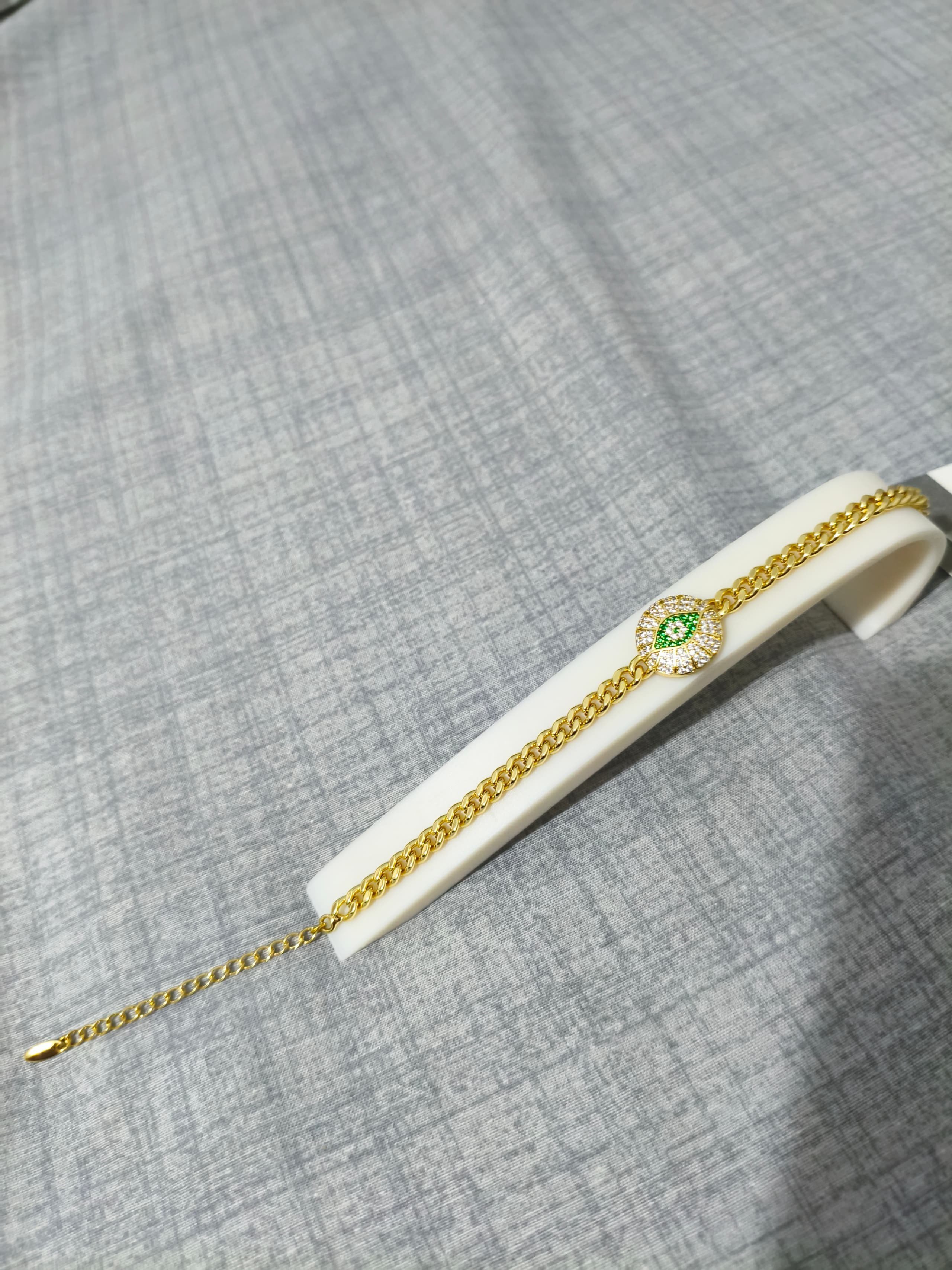 14 ayar altın kaplama çelik bileklik ( 24 cm)