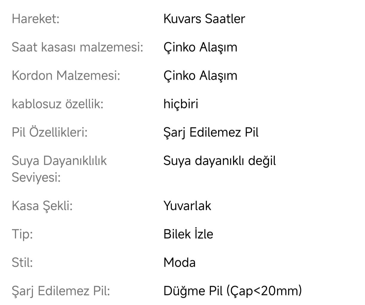 KADIN KOL SAATİ