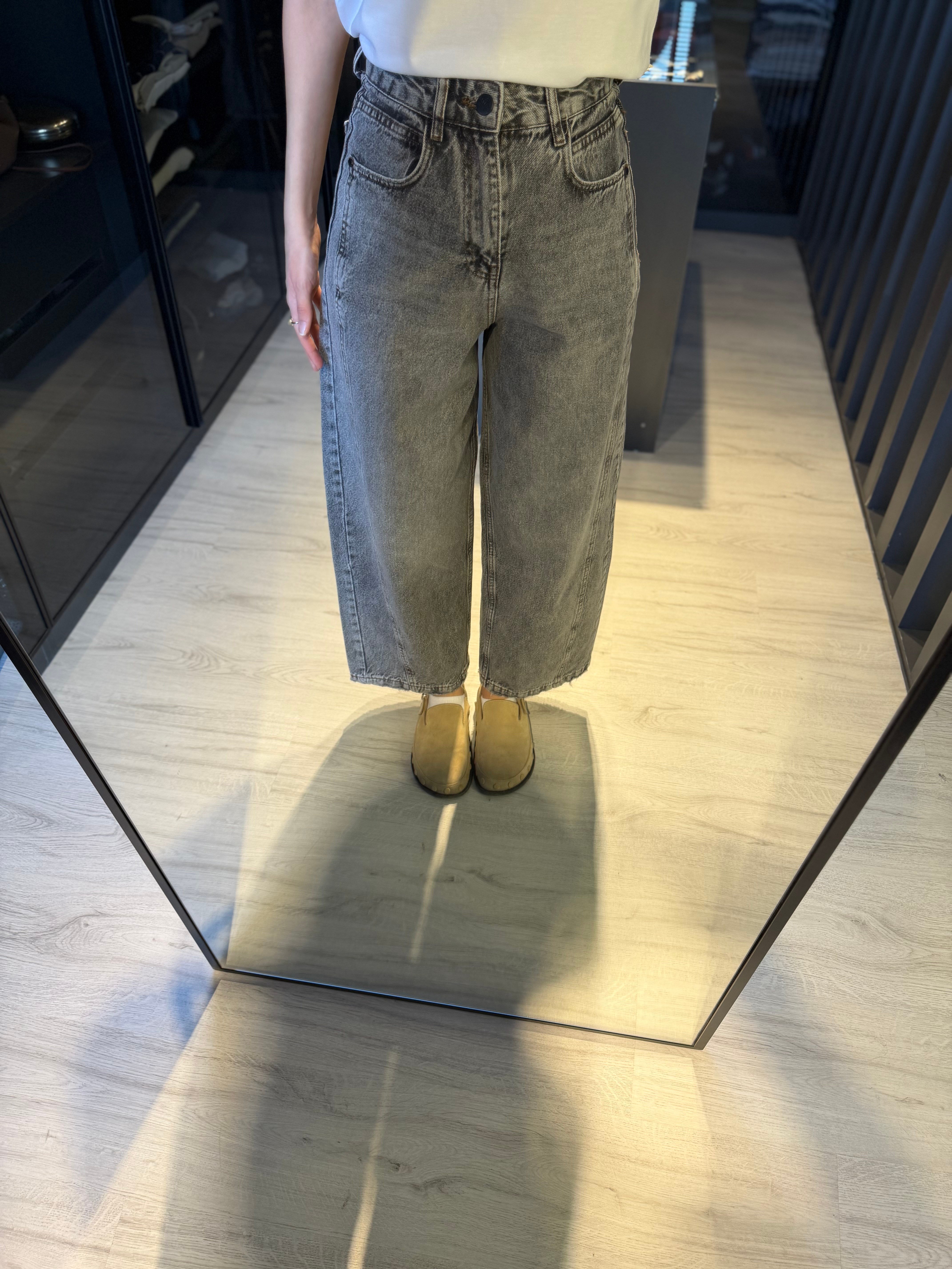 Antrasit Barrel Jean 