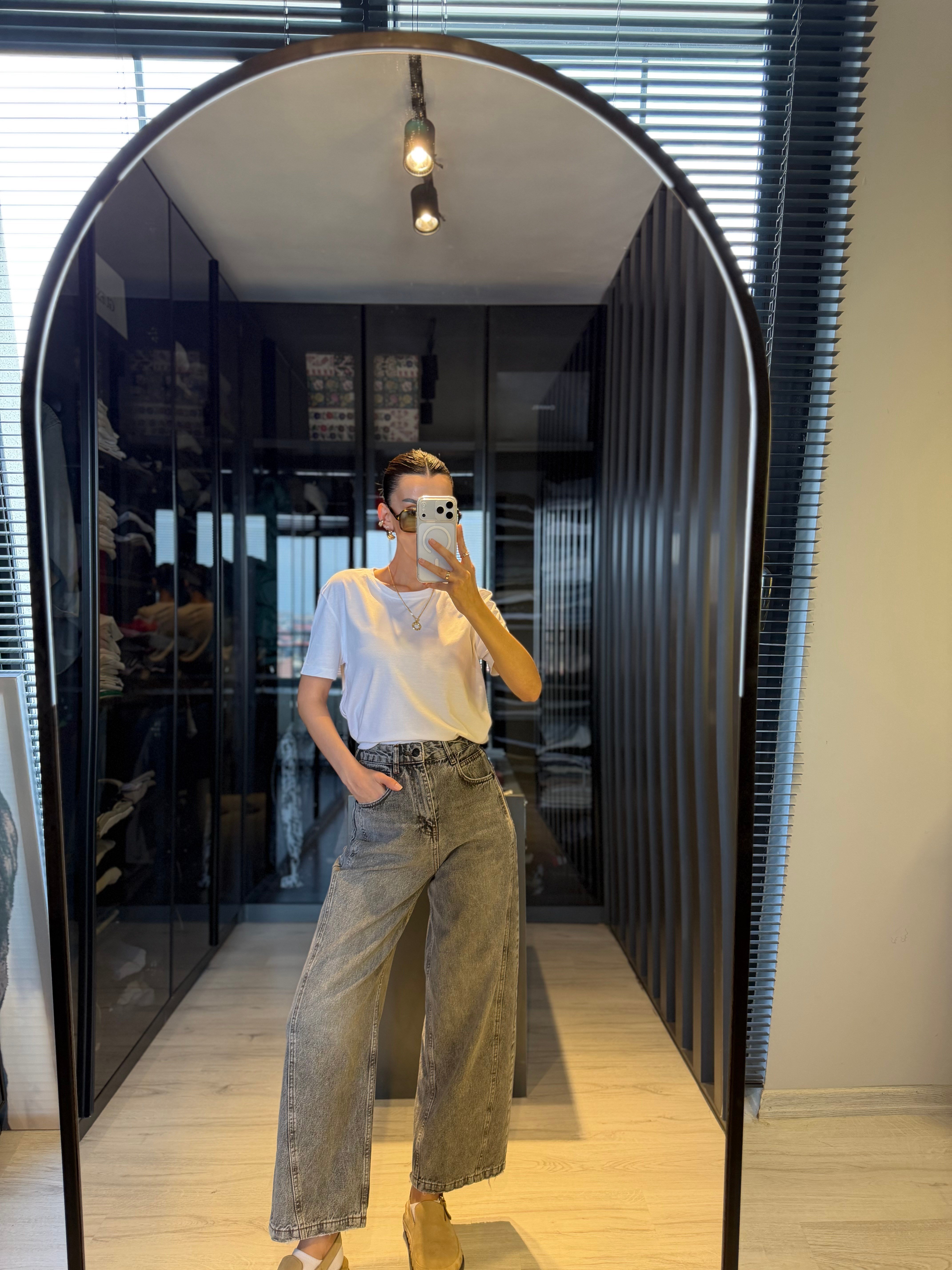 Antrasit Barrel Jean 