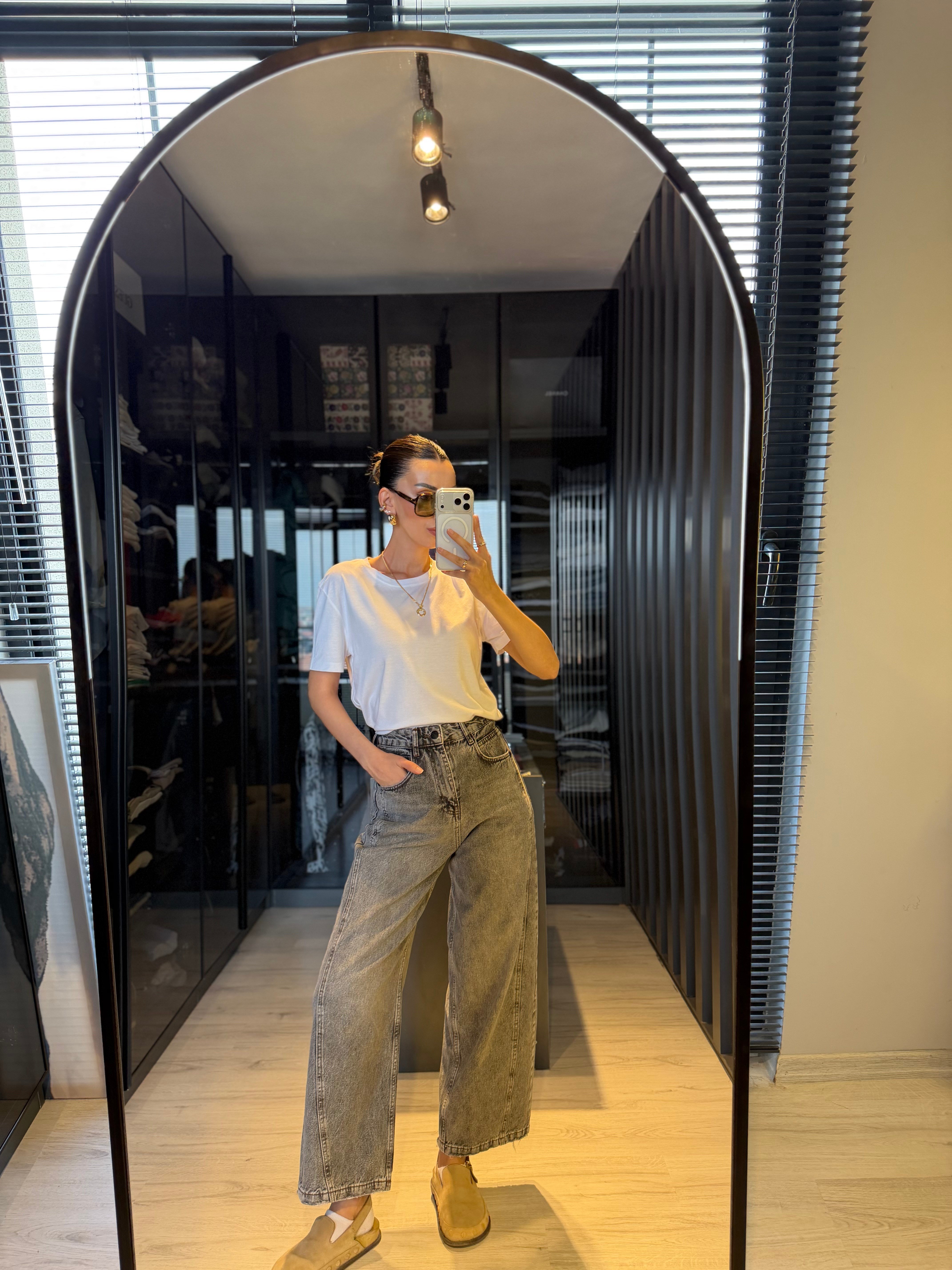 Antrasit Barrel Jean 