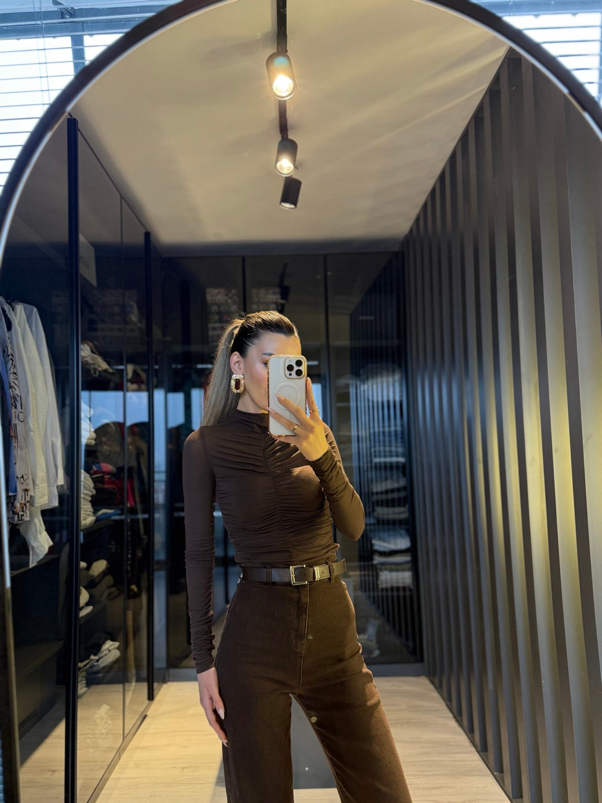 Büzgülü kaşmir bluz