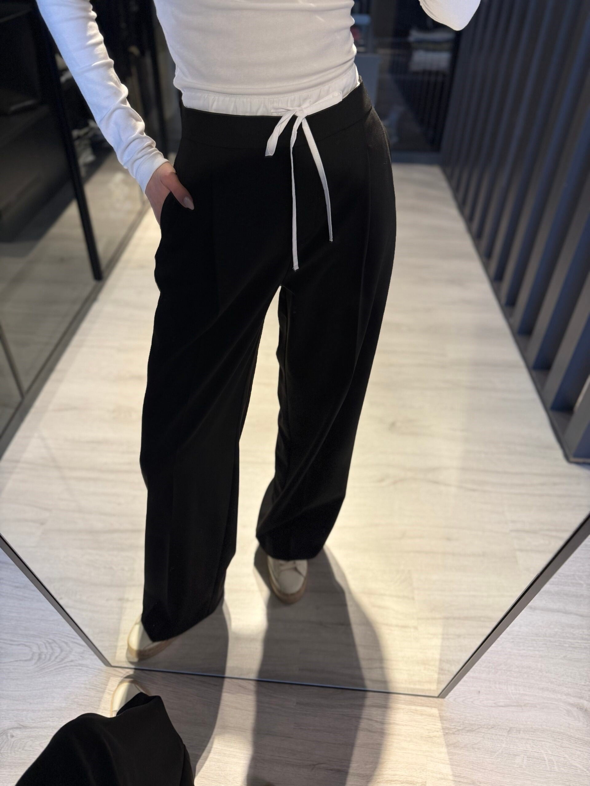 Çift belli geniş pantolon