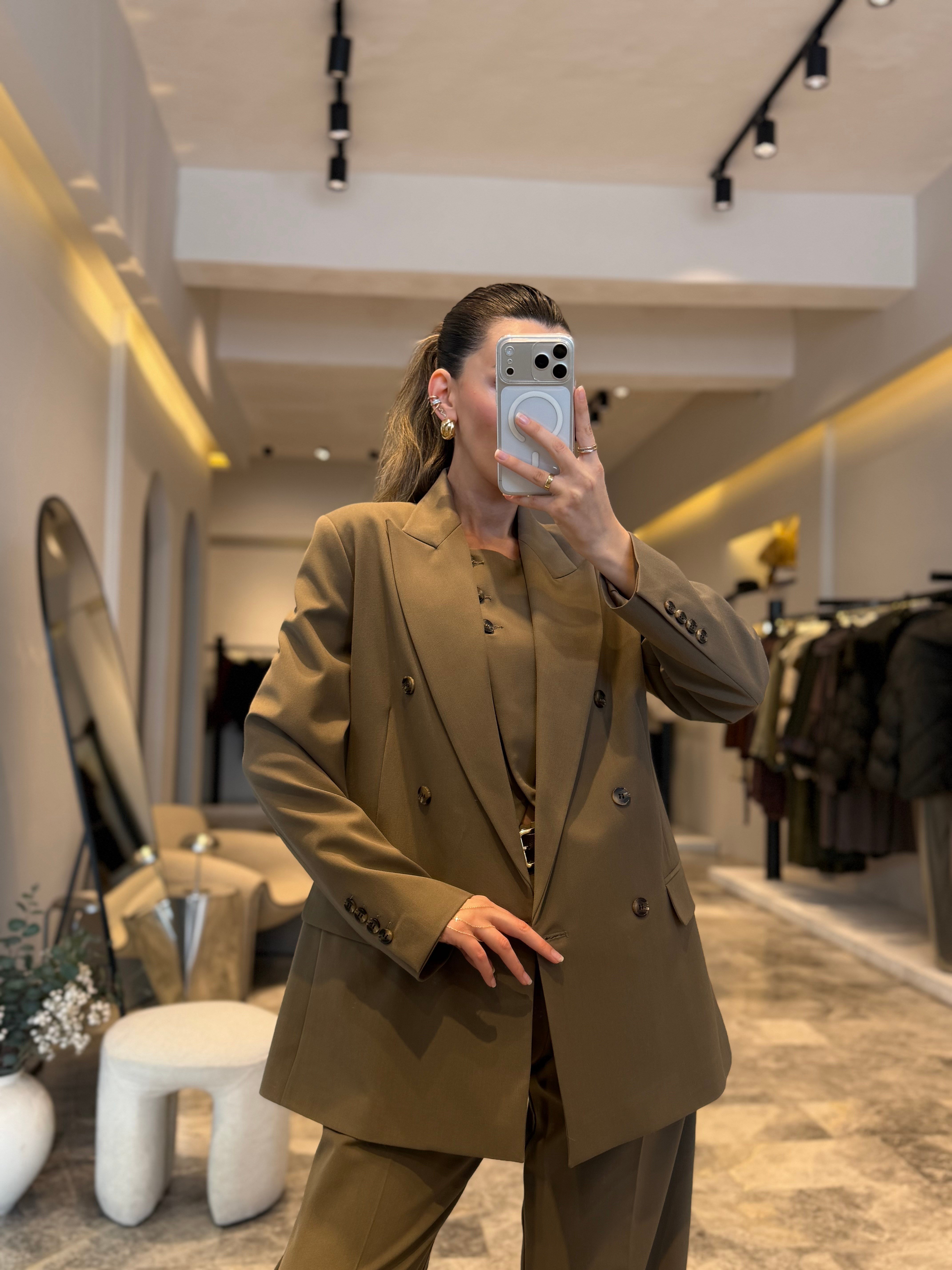 Haki Blazer Ceket