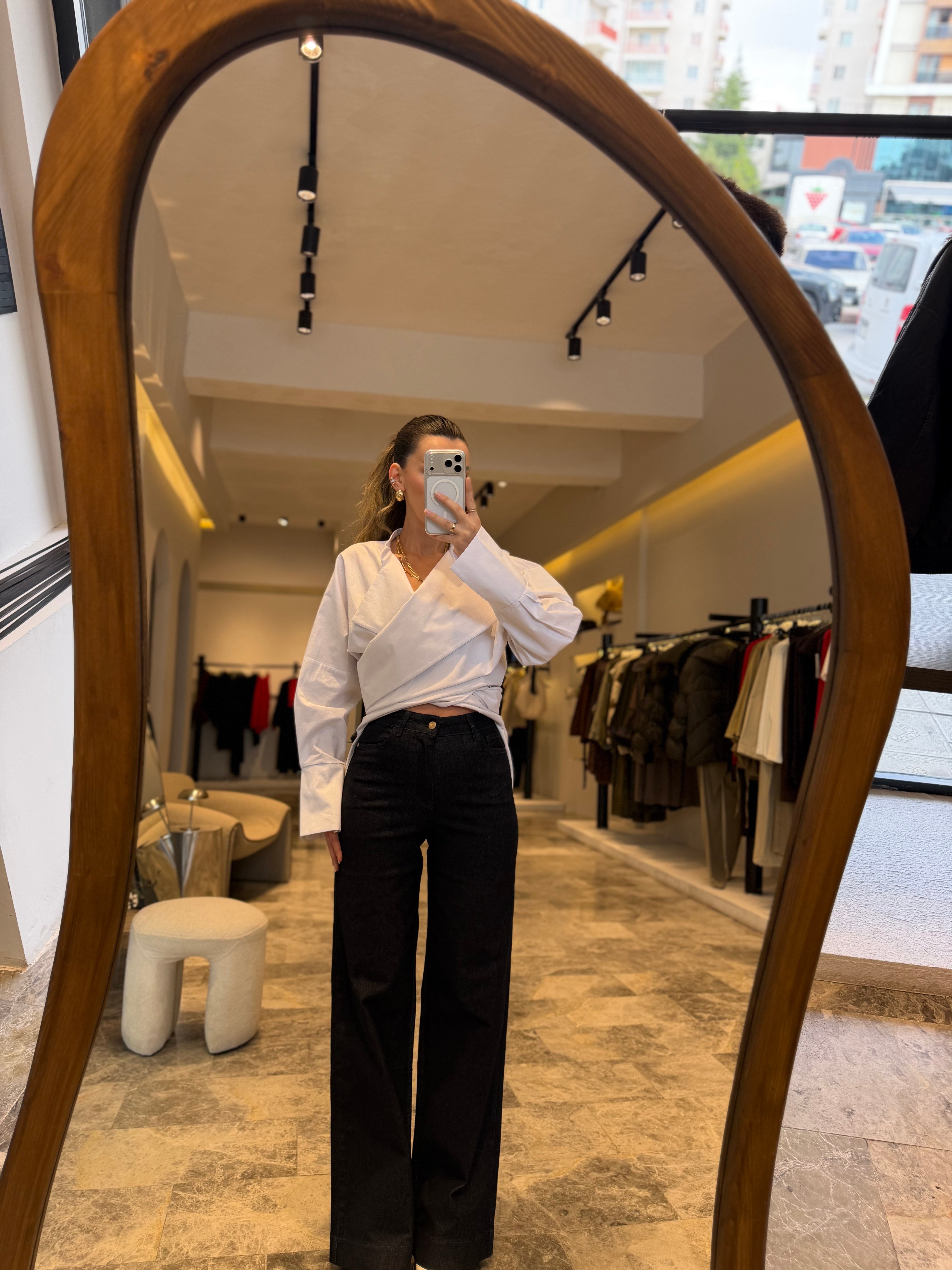 Long Fit Geniş Paça Jean 