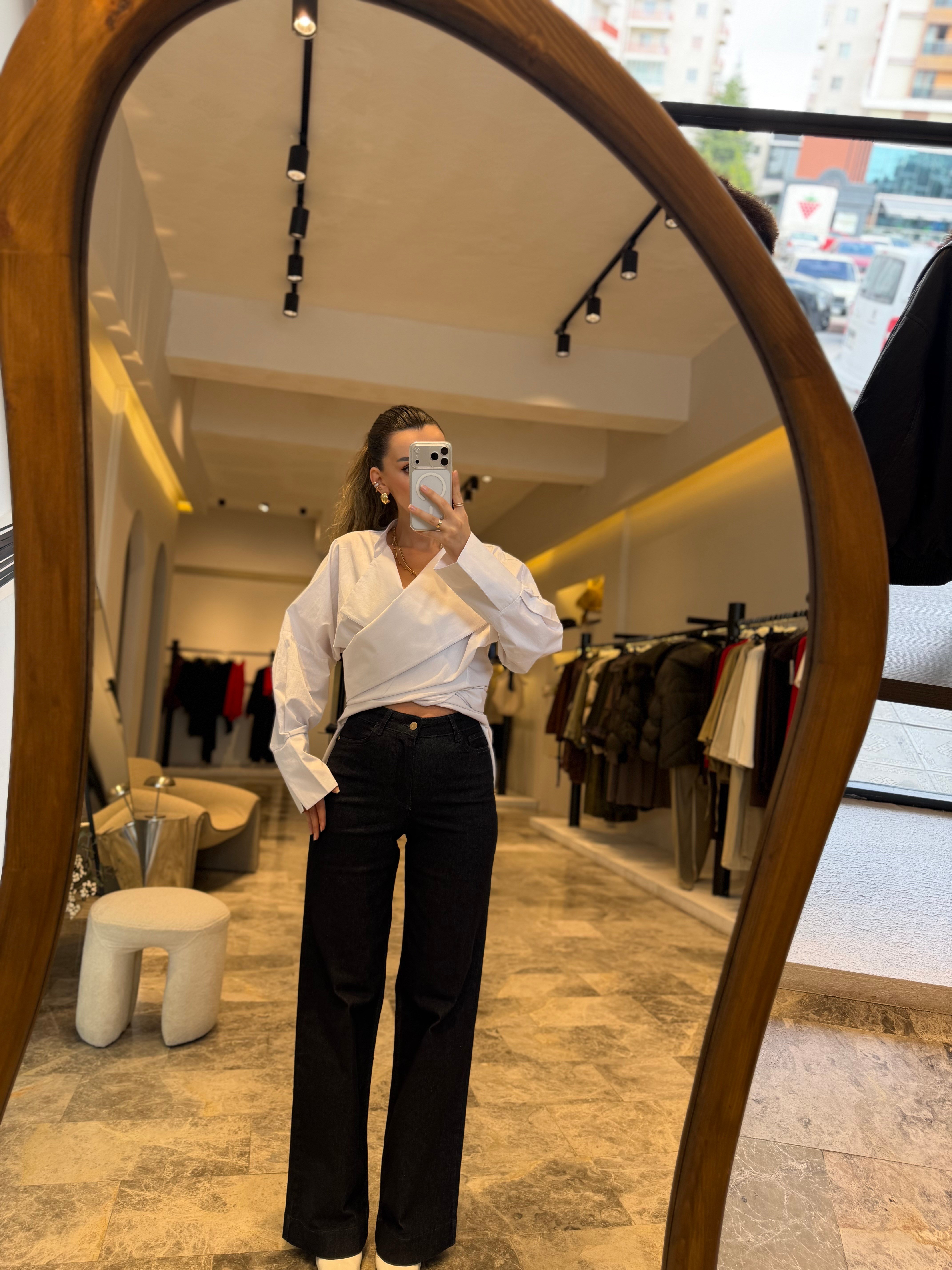 Long Fit Geniş Paça Jean 