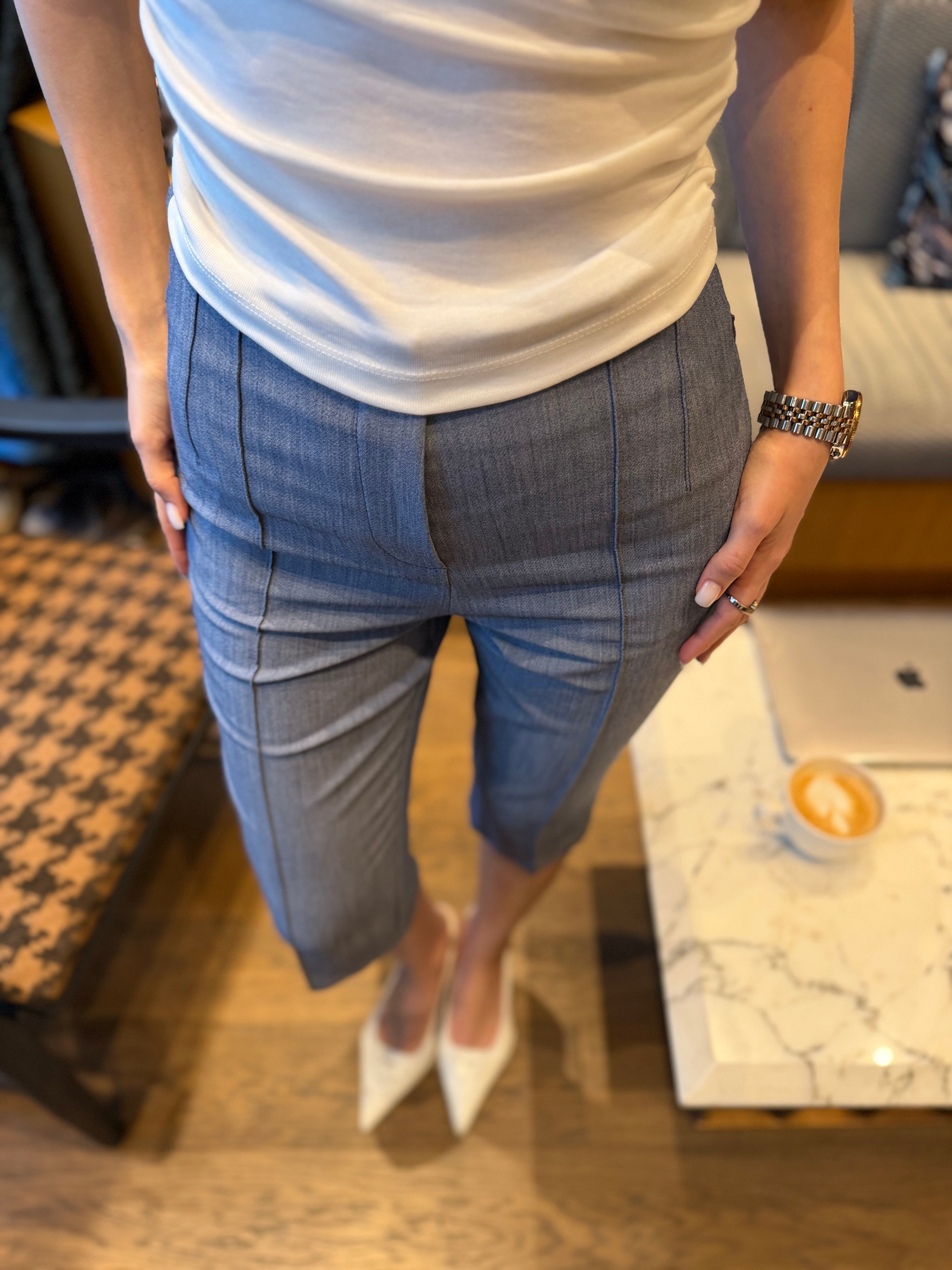Uzun Fit Capri Pantolon 