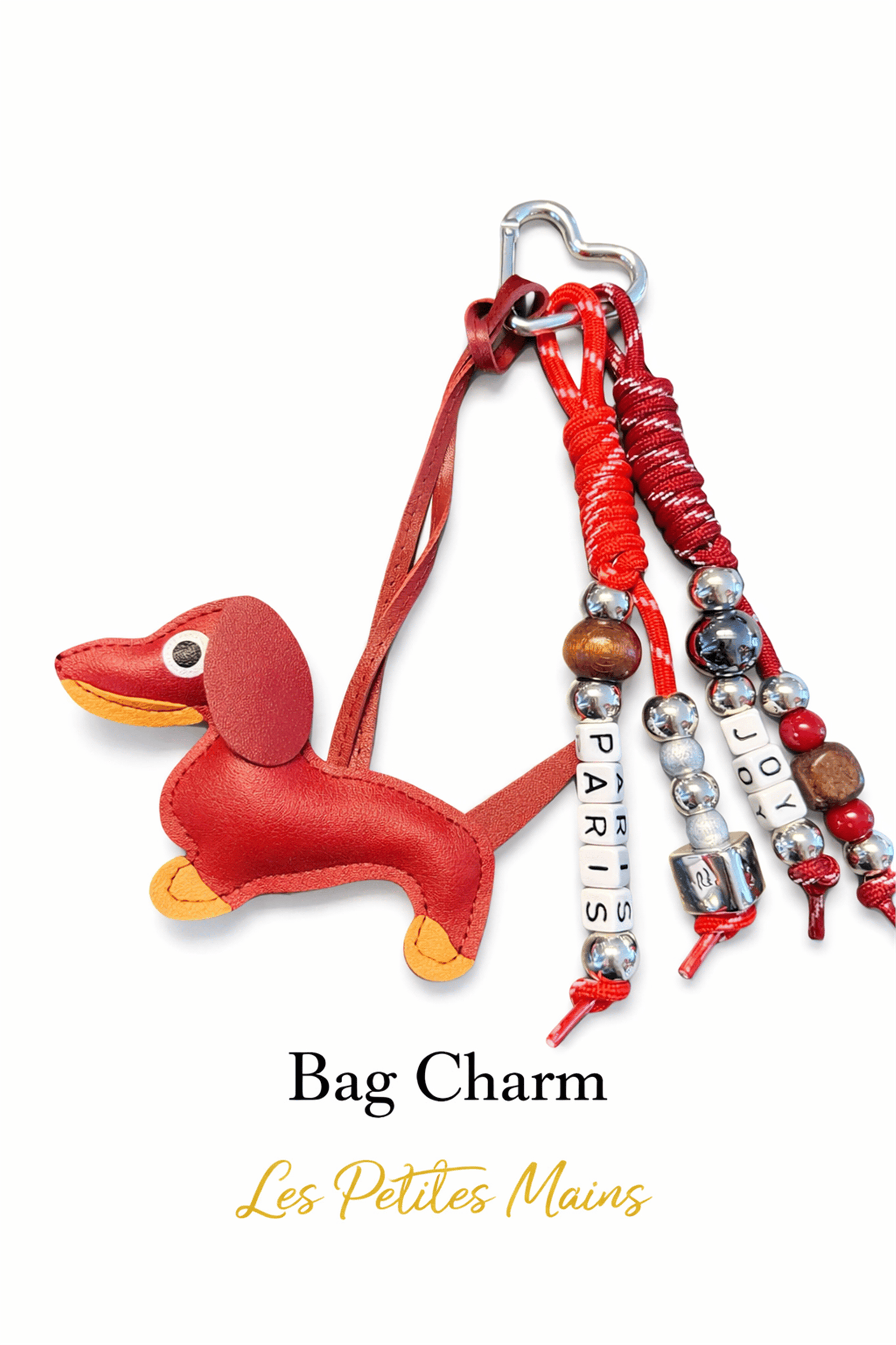 Bordo Sosis Köpek Charm | Telefon ve Çanta Süsü, Sevimli Anahtarlık Aksesuarı