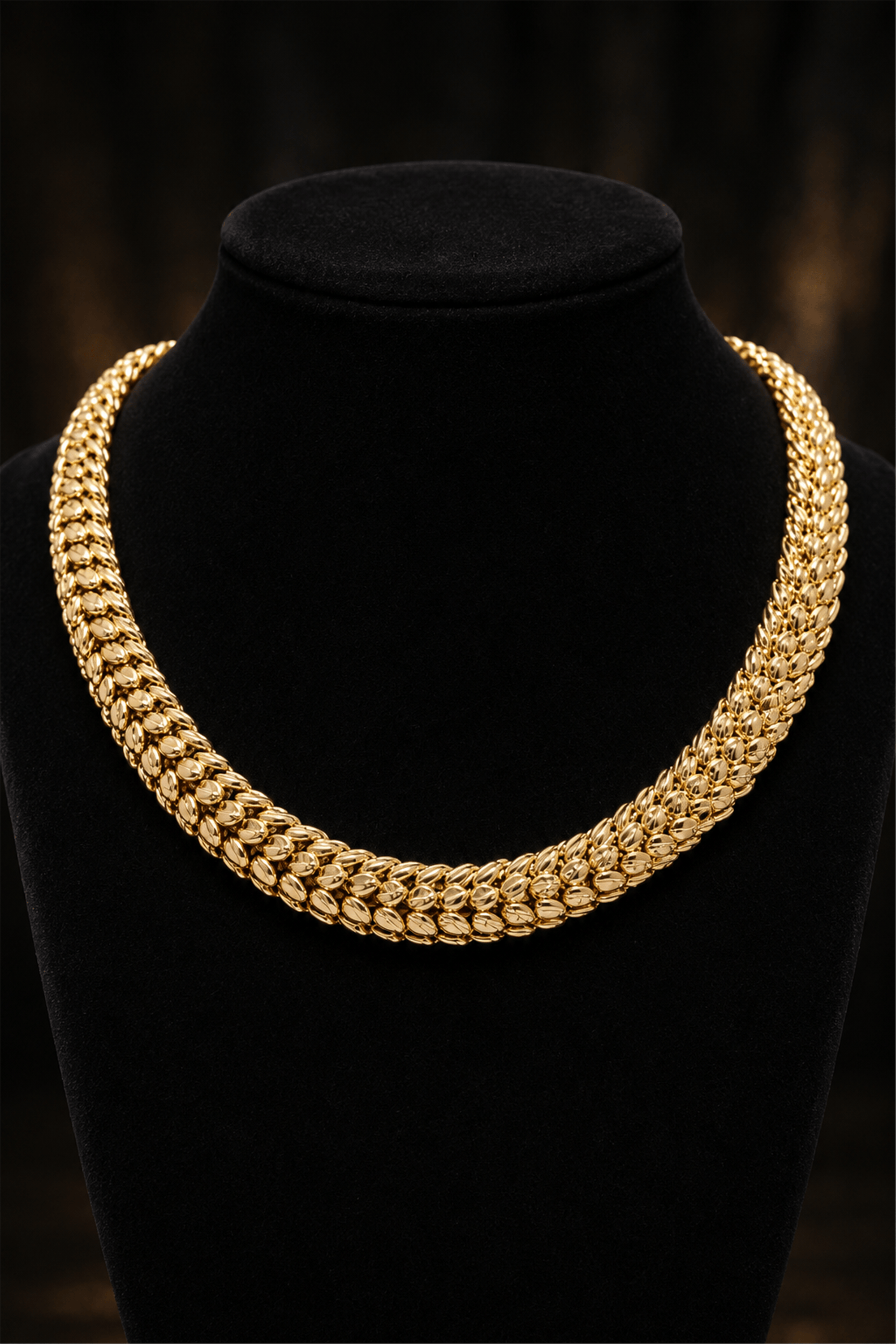 Goldchain Kalın Sarı Kolye | Şık El Yapımı Bijuteri Kadın Kolyesi