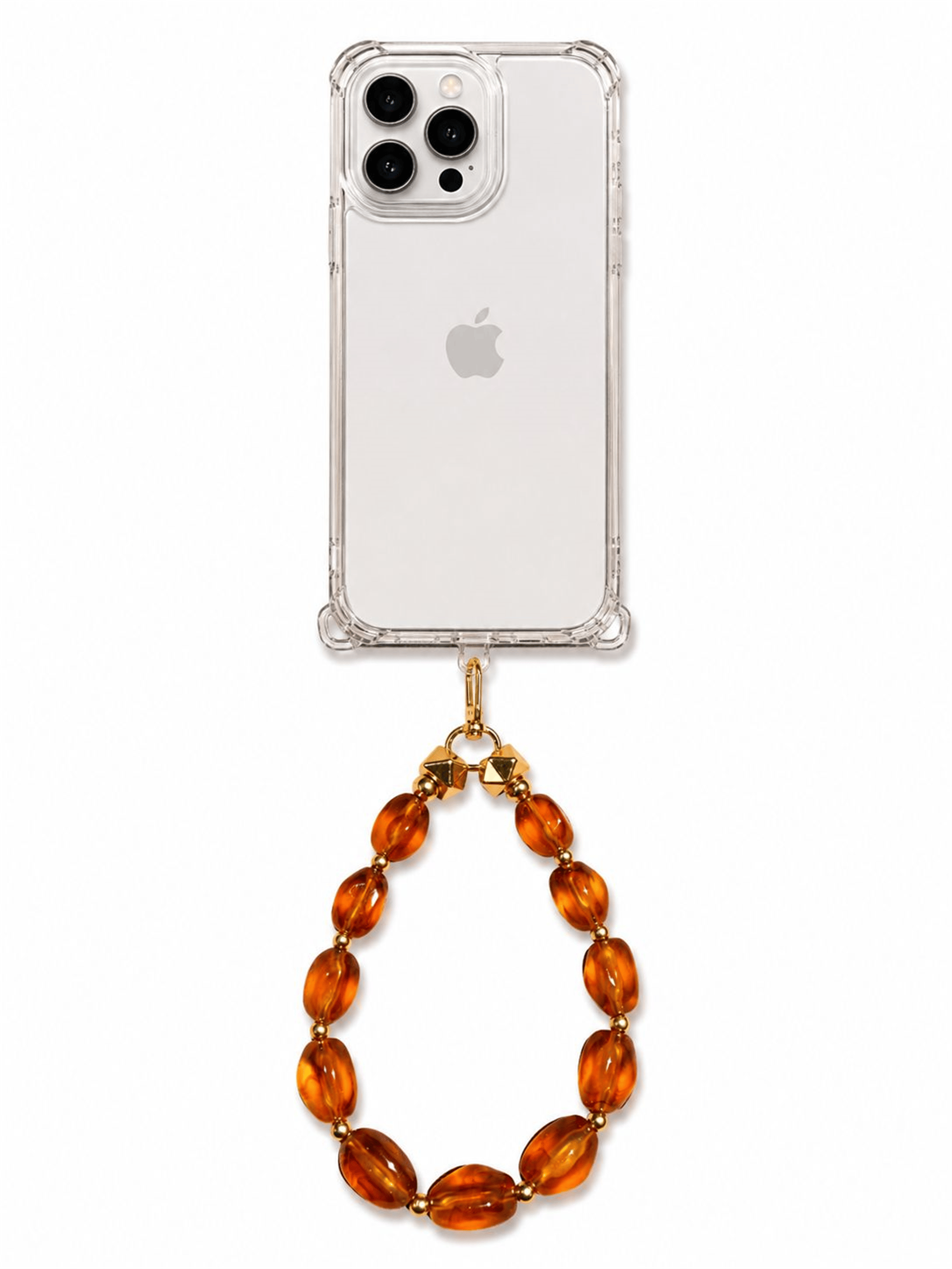 Iconic Kehribar Telefon Askısı, Boncuklu Telefon Charmı ve Çanta Aksesuarı