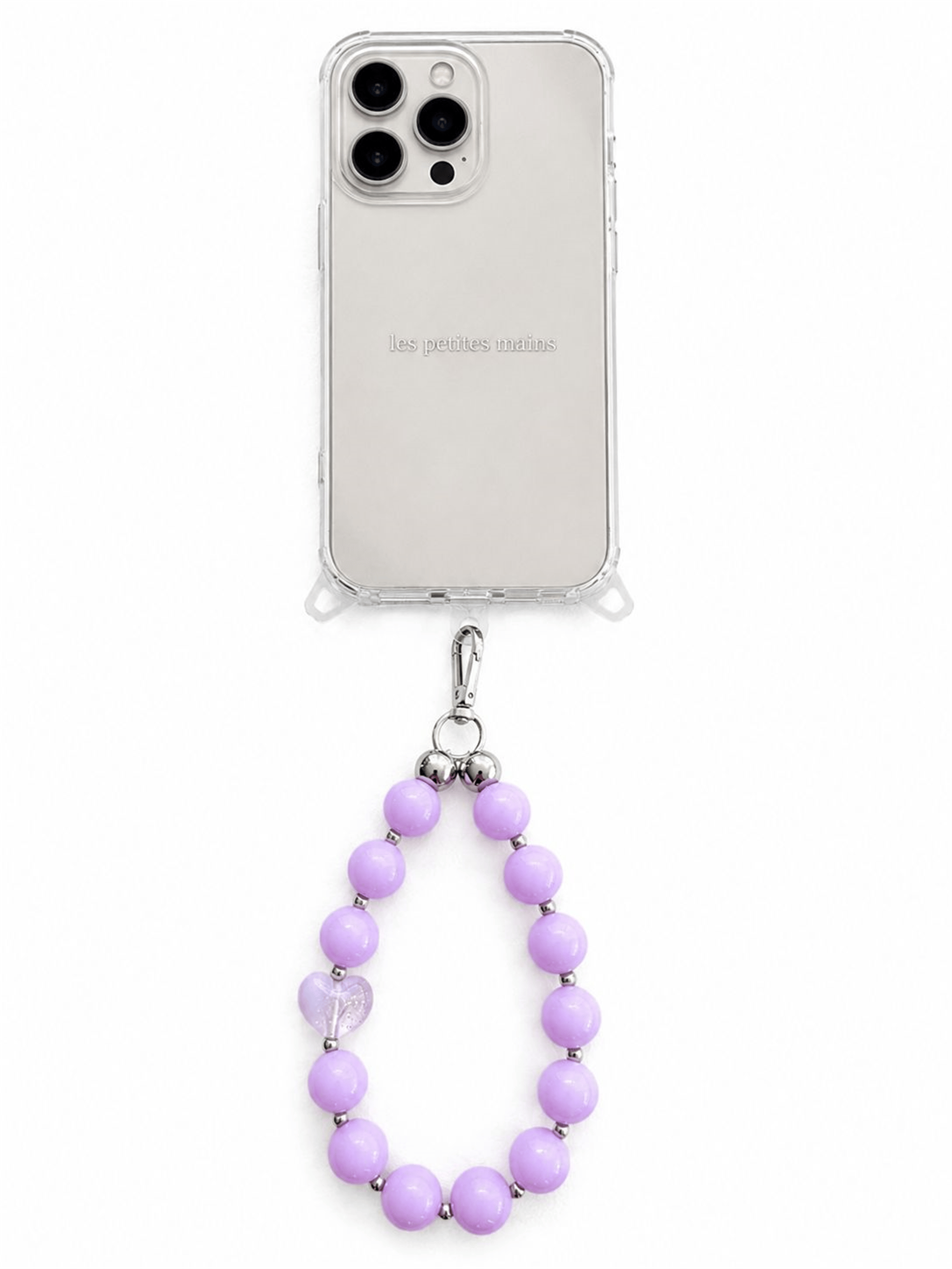 Iconic Lila Kalpli Telefon Askısı, Boncuklu Telefon Charmı ve Çanta Aksesuarı