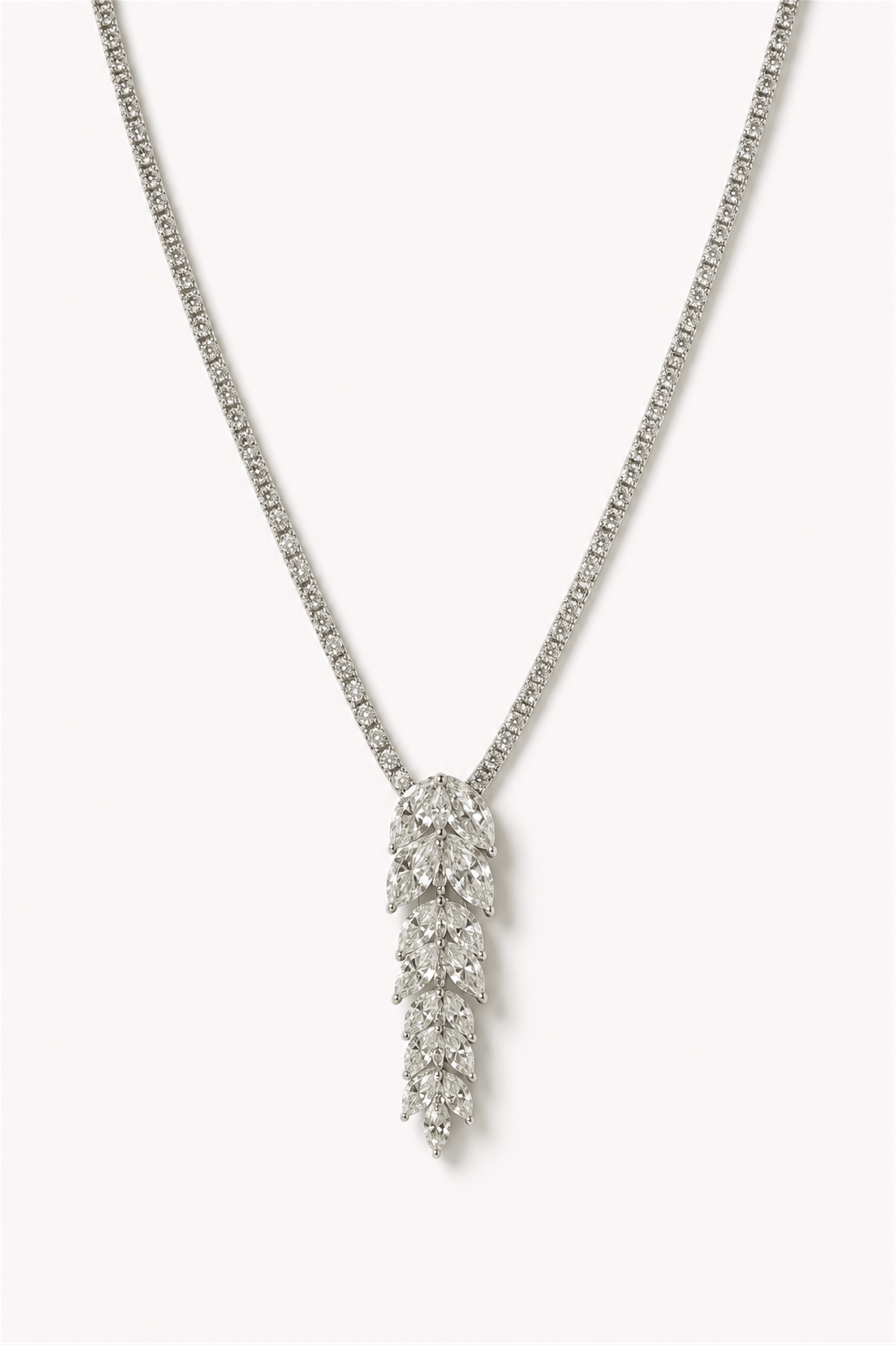 Leafnecklace Sallantılı Yaprak Mozanıt Kolye | Şık El Yapımı Bijuteri Kadın Kolyesi
