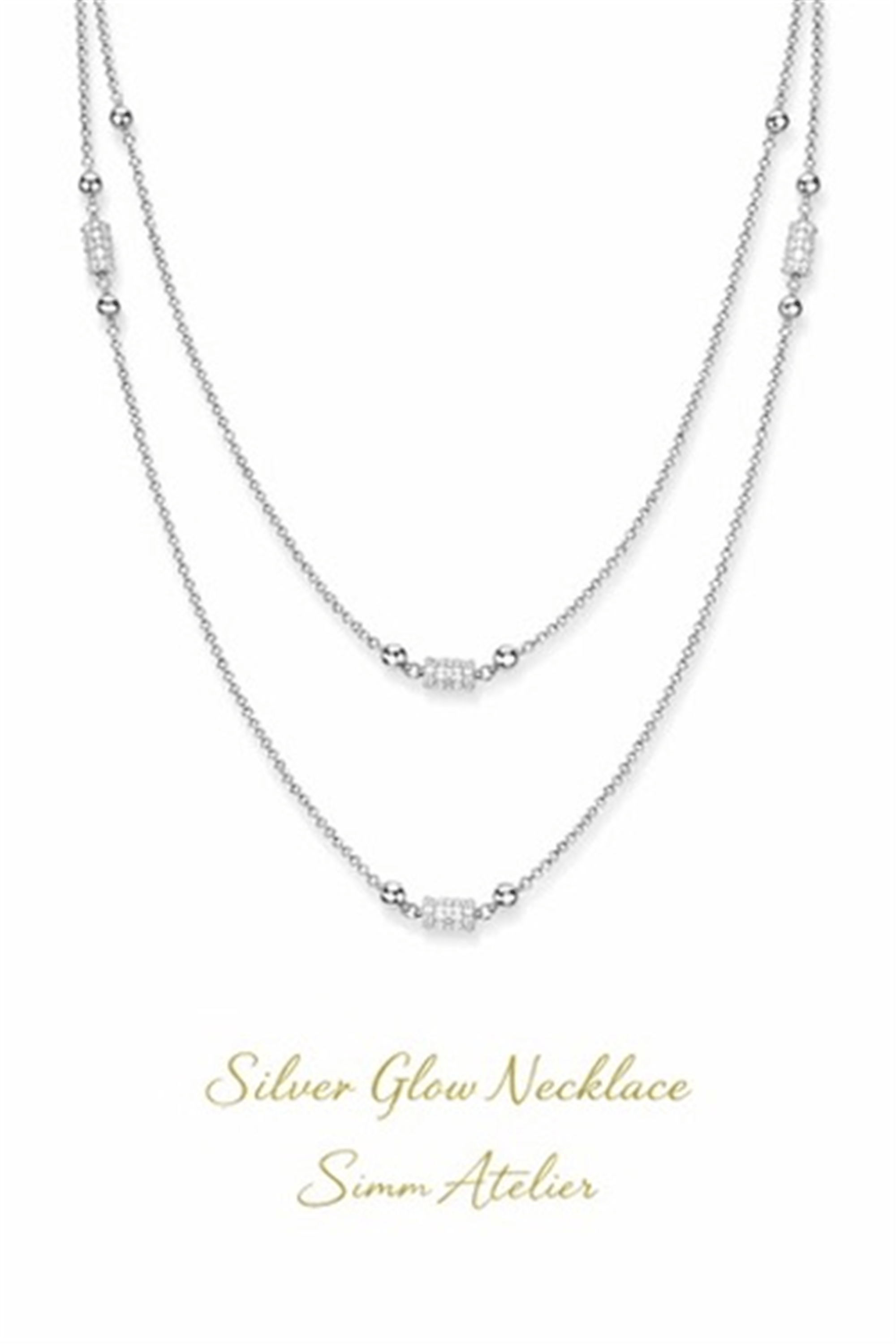 Silverglow İnce Zincir Kolye | Şık El Yapımı Bijuteri Kadın Kolyesi