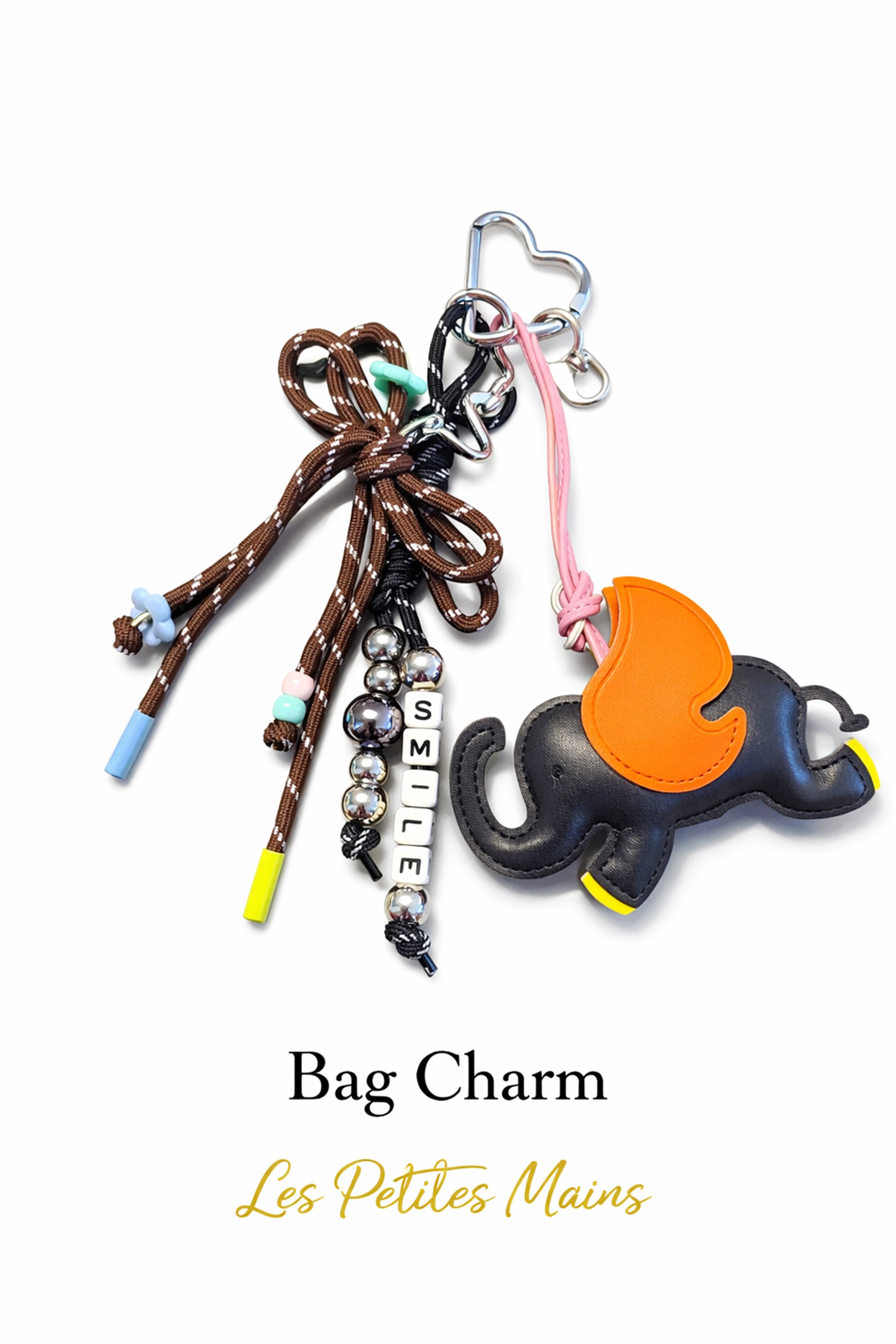 Siyah Fil Charm | Telefon ve Çanta Süsü, Sevimli Anahtarlık Aksesuarı