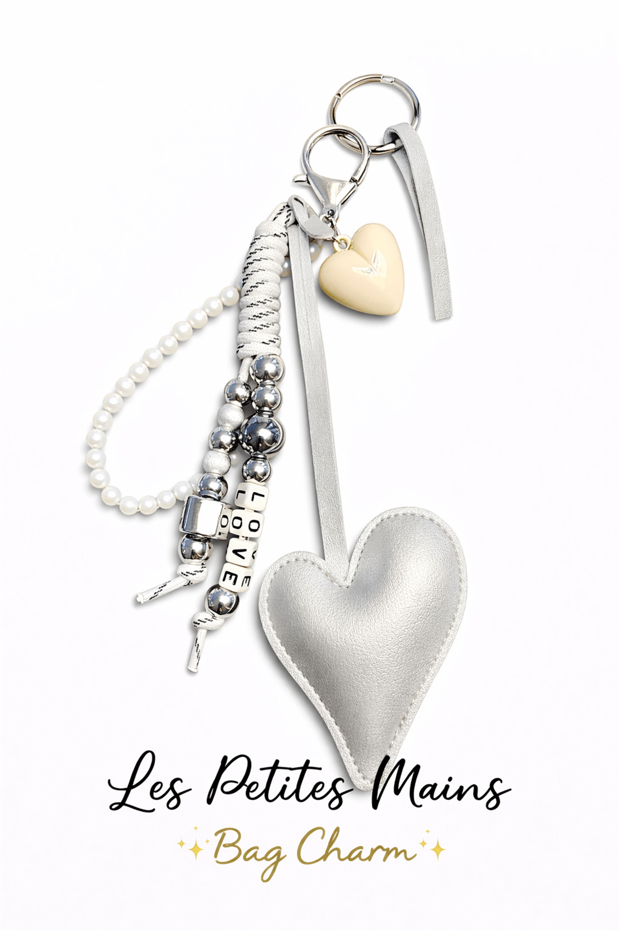 Temu Gri Kal Love Charm | Telefon ve Çanta Süsü, Sevimli Anahtarlık Aksesuarı