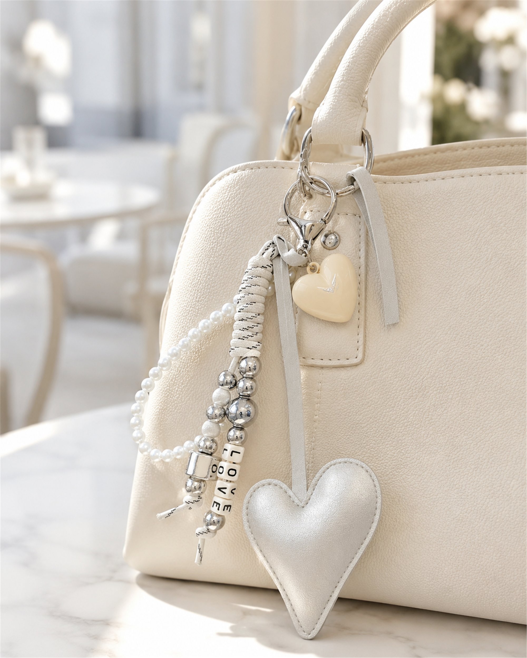 Temu Gri Kal Love Charm | Telefon ve Çanta Süsü, Sevimli Anahtarlık Aksesuarı