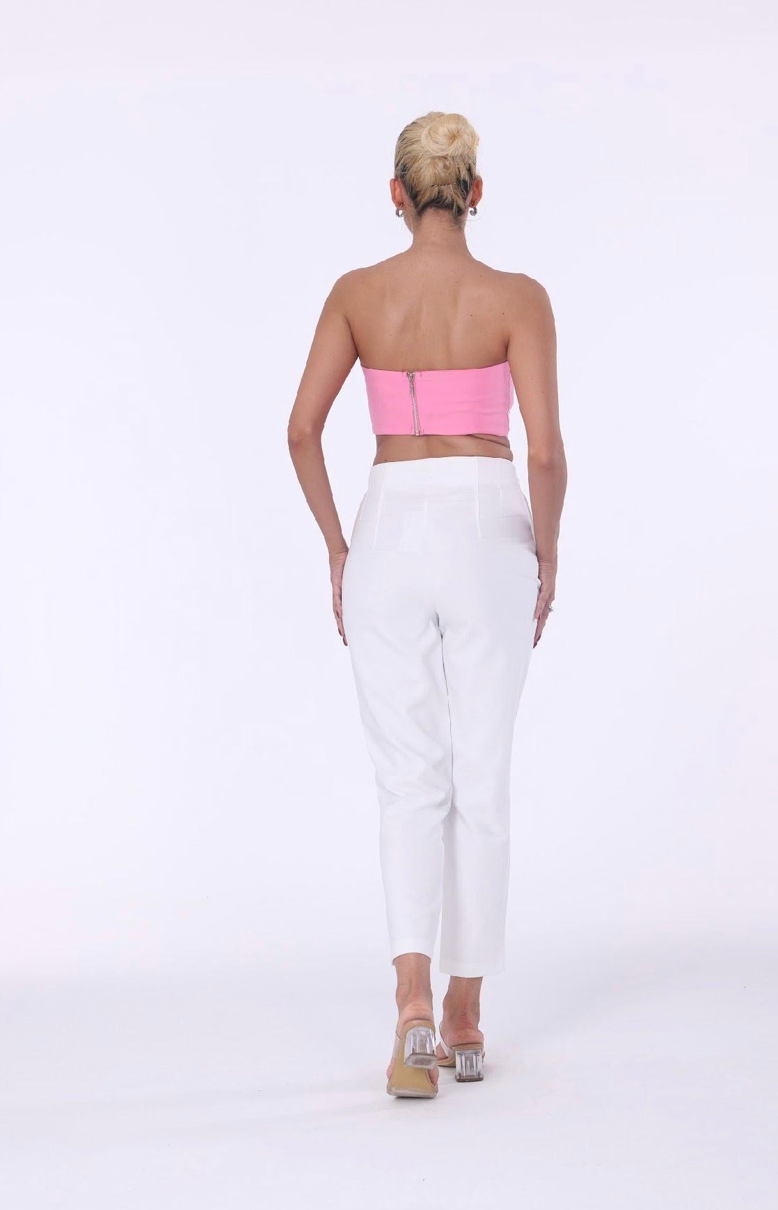 Fermuarlı Pembe - Crop