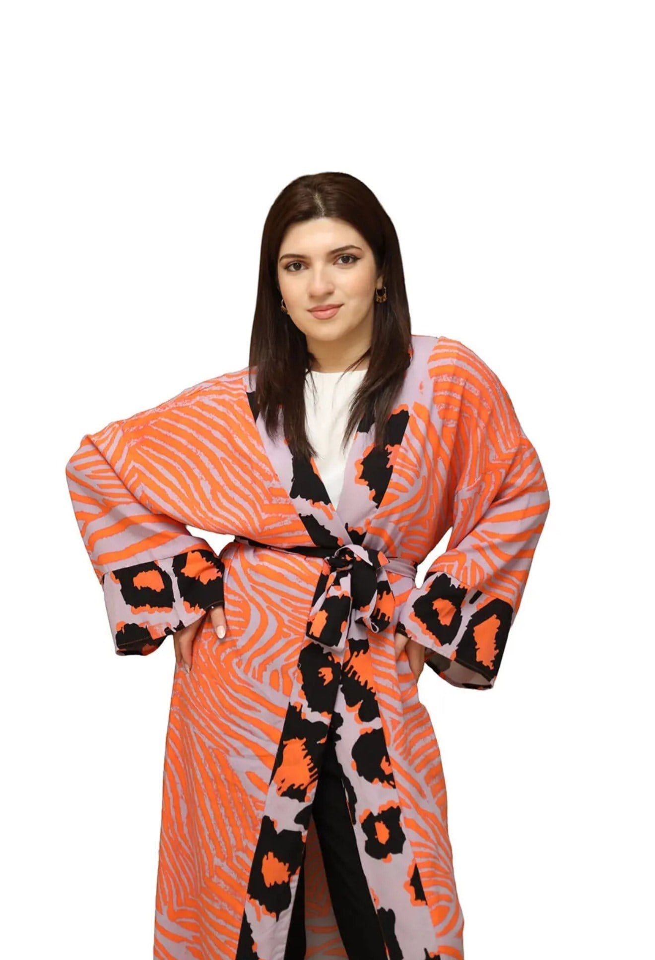 Geniş Kol Kemerli - Abaya