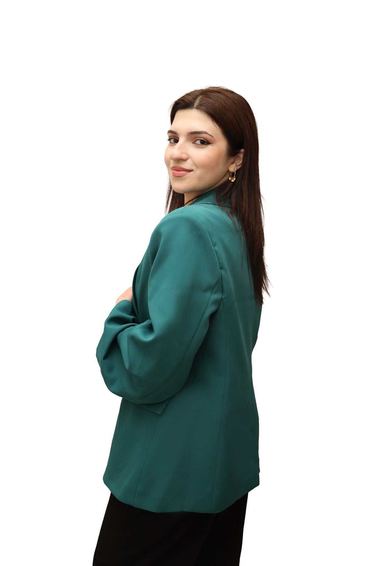 Taş Düğmeli Kruvaze Ceket