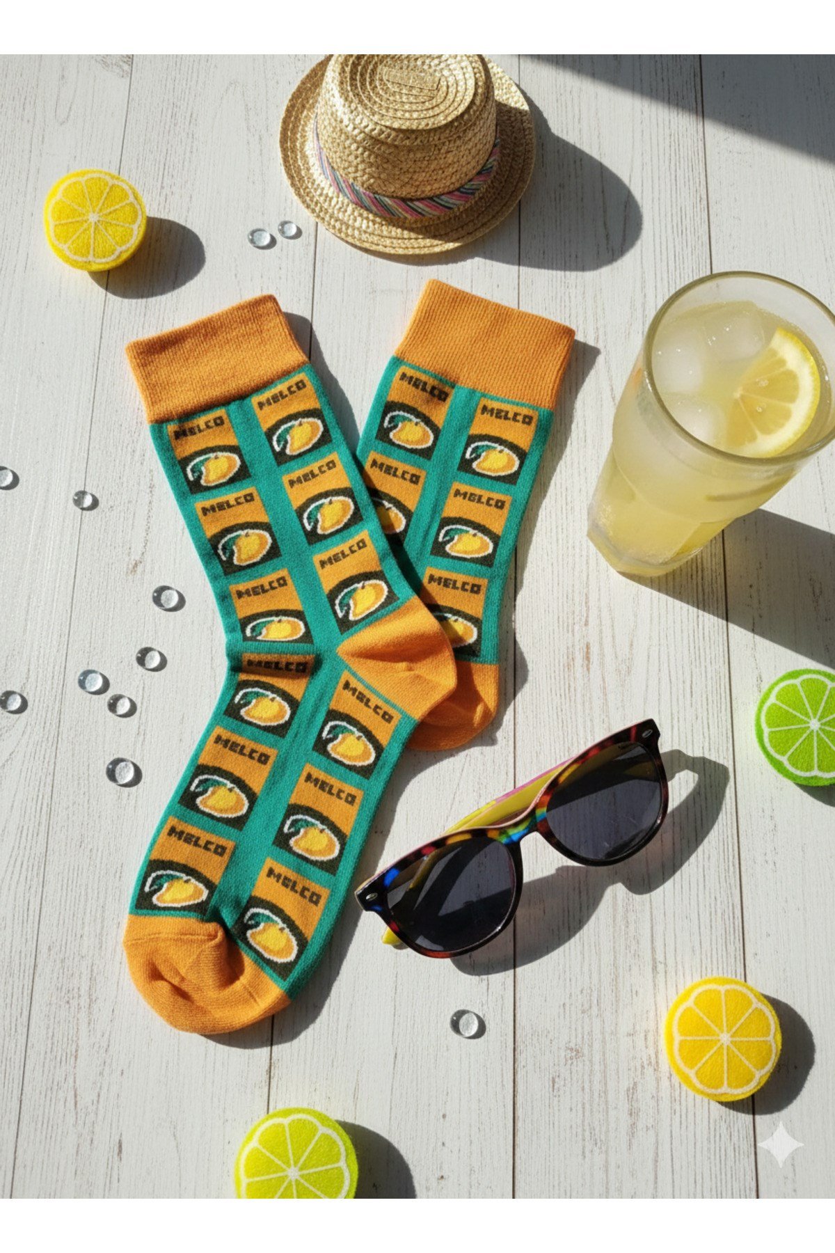 🍋 Limon Desenli Renkli Çorap – Yaz Enerjisi Ayağında! 🌞