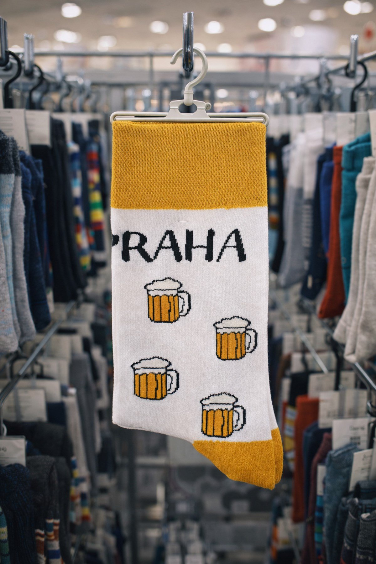 Bira Desenli Unisex Soket Çorap