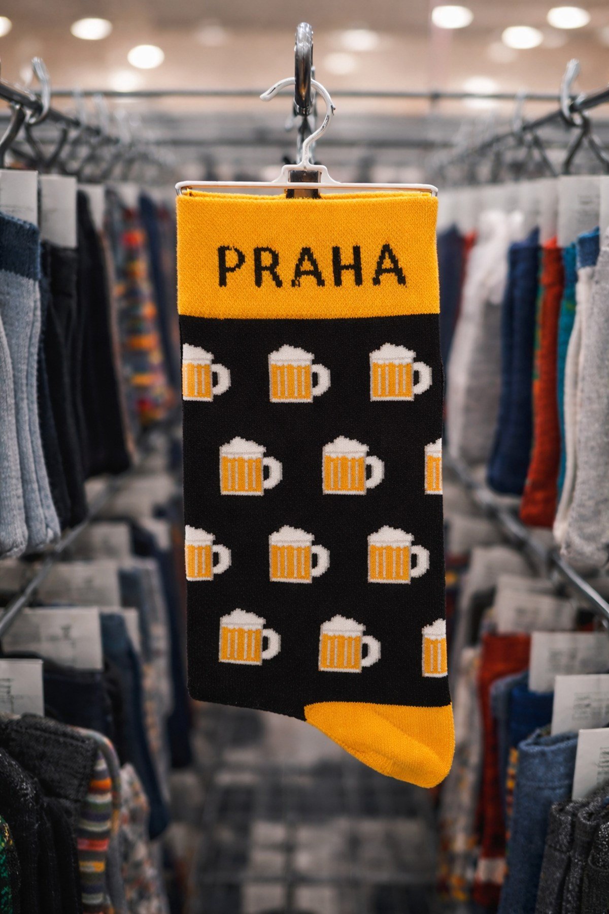Bira Desenli Unisex Soket Çorap